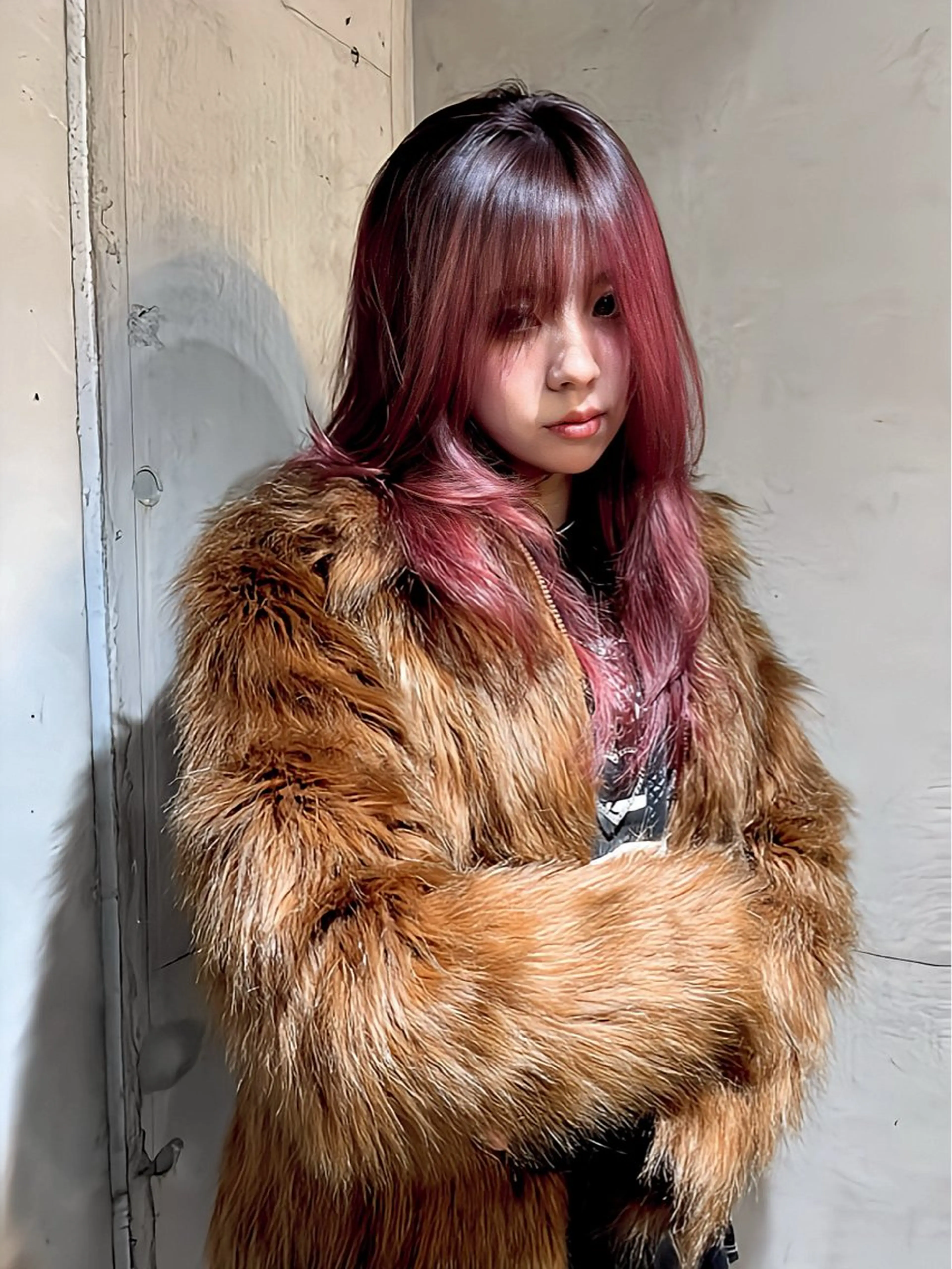 ロング カラー カット ヘアカラー トリートメント ハイトーン/顔まわり レイヤー/YUKAのヘアスタイル