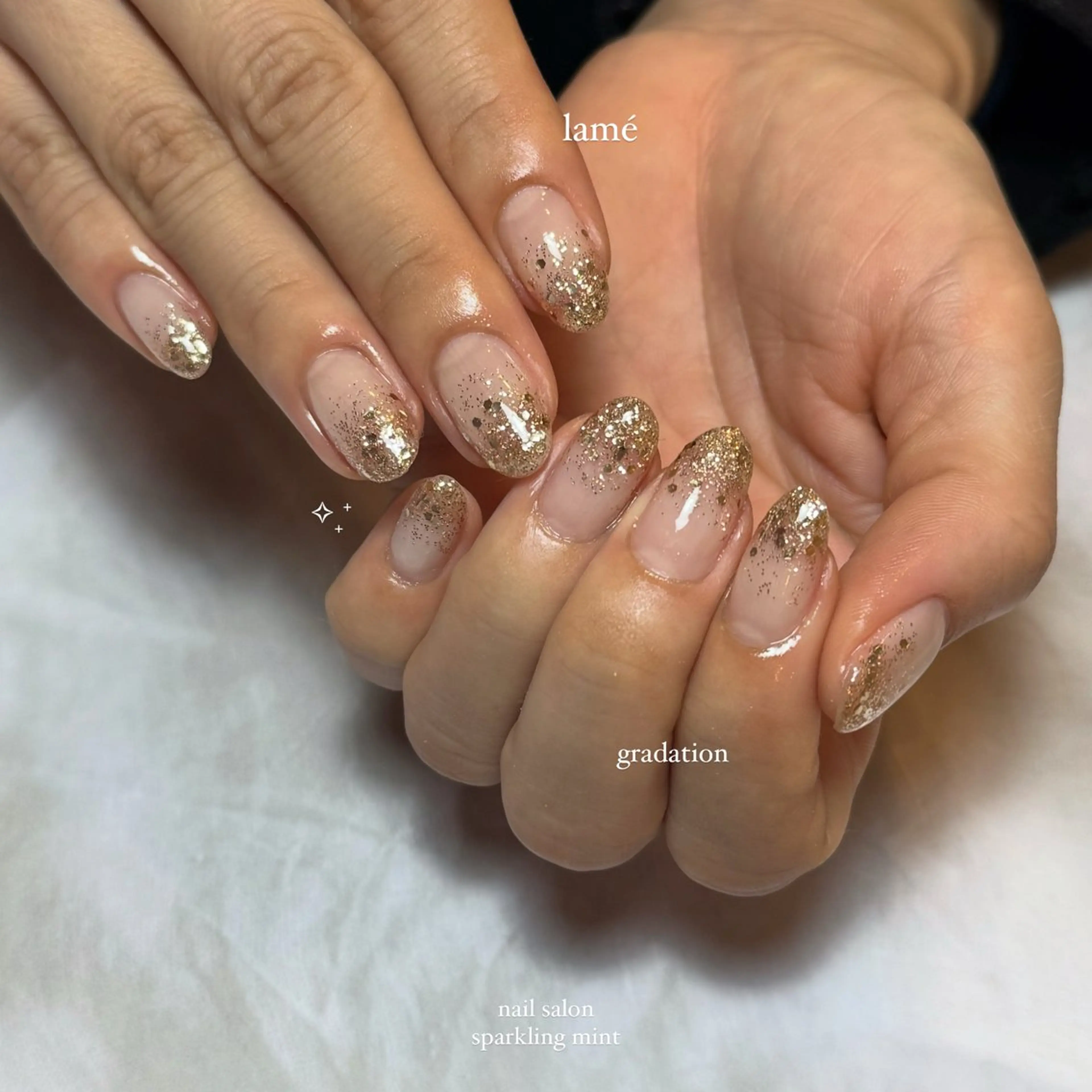 ネイル ラメ(グリッター) ラメグラデーション sparkling mint【スパークリングミント】所属・natsuki 🎀💎モデル様募集のネイルデザイン