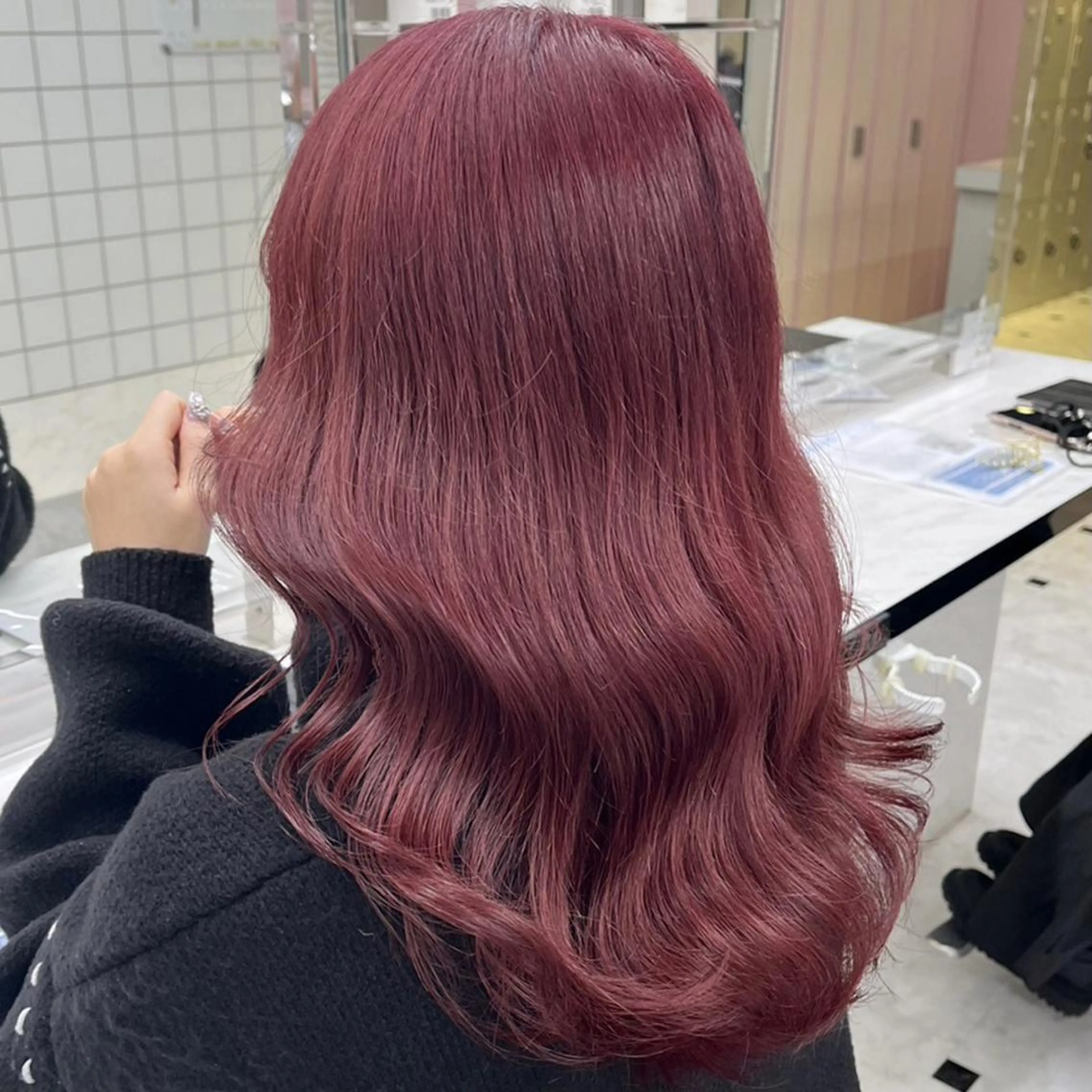 ロング カラー 🎀🫧透明感 ピンクラベンダー💟のヘアスタイル