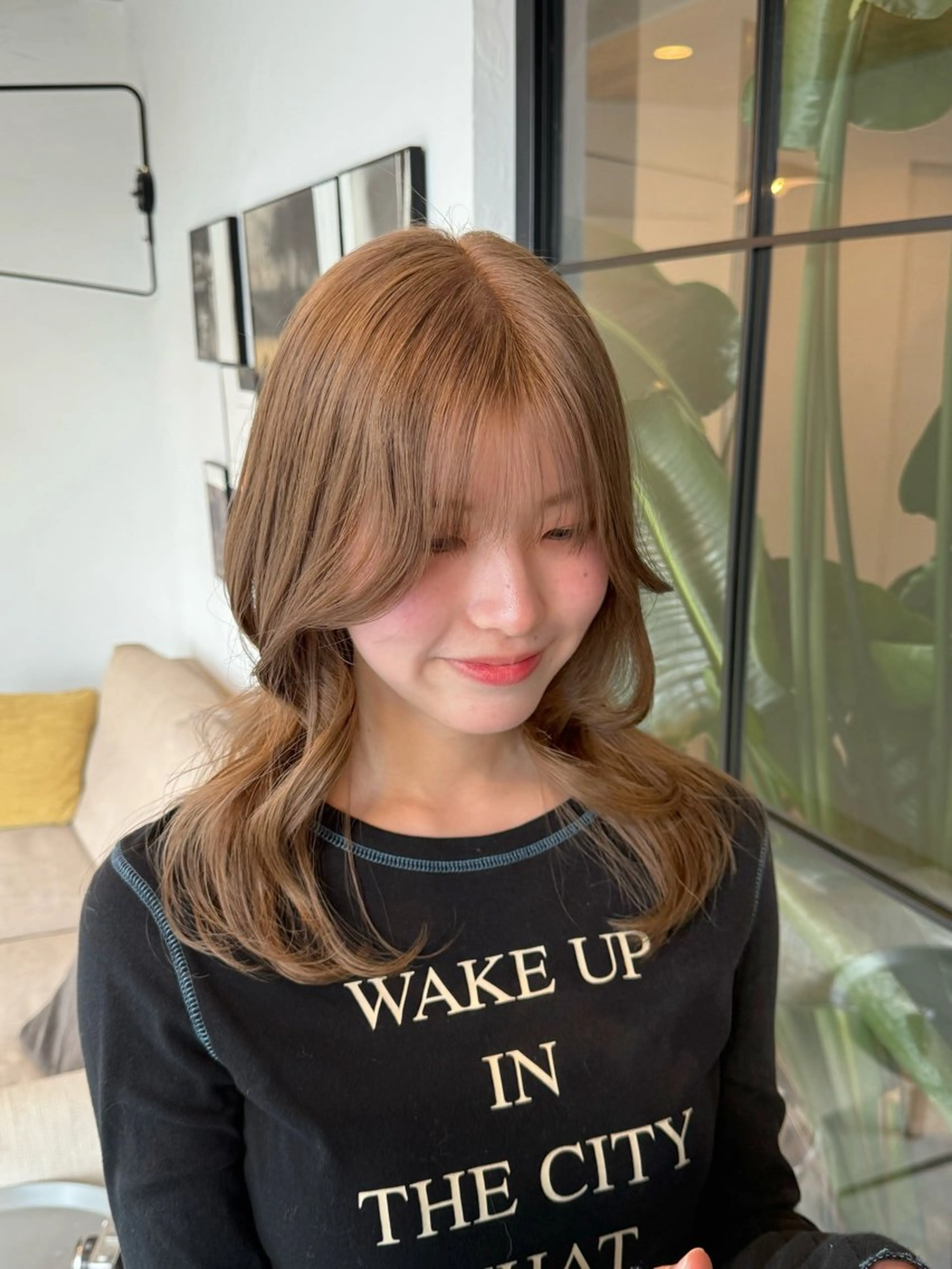 ミディアム カット ヘアカラー トリートメント ベージュカラー🕊️ 新潟駅/谷口大海のヘアスタイル