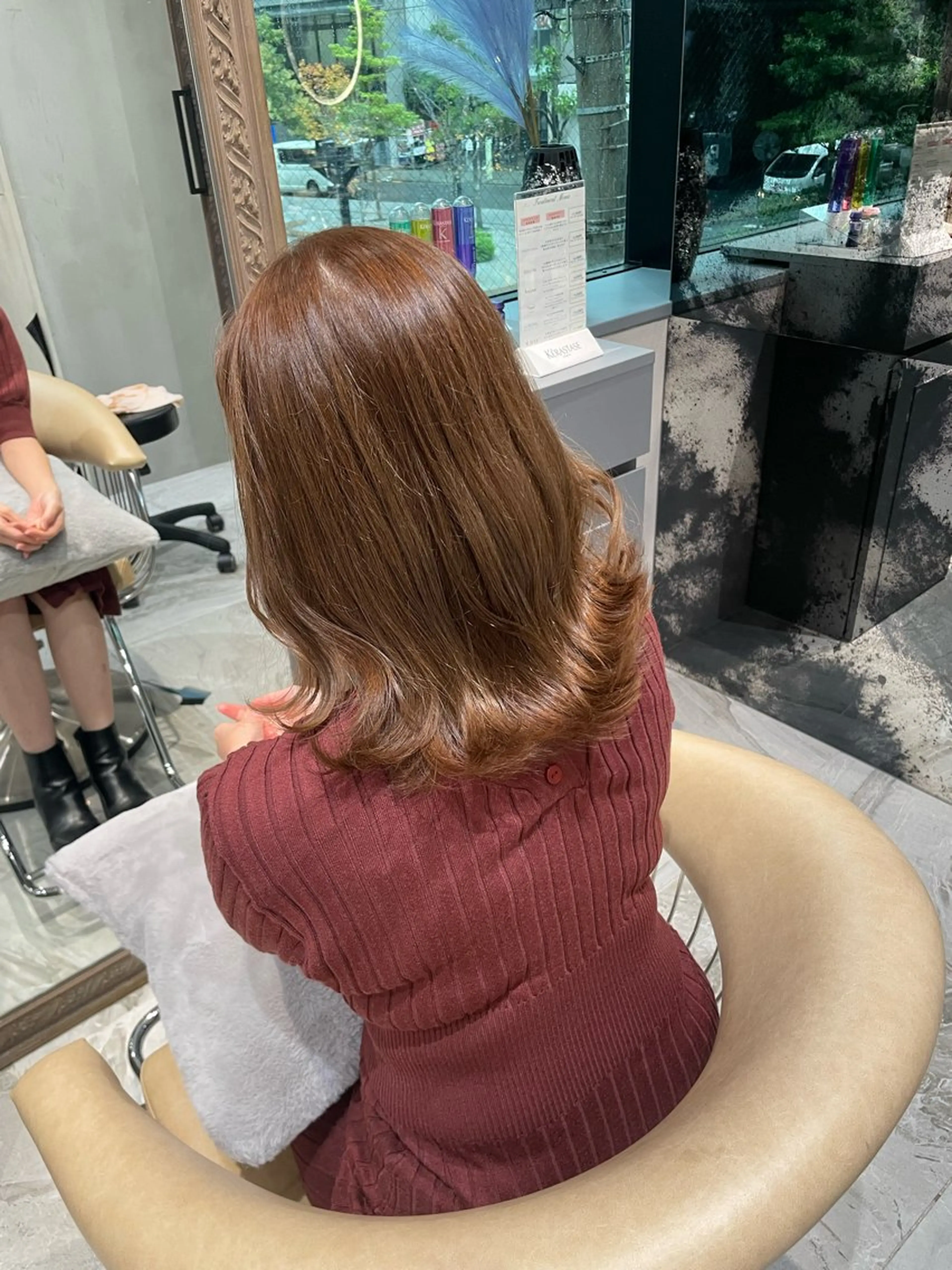 ミディアム カラー 顔周り\エクステ\ 透明感カラー\まりんのヘアスタイル