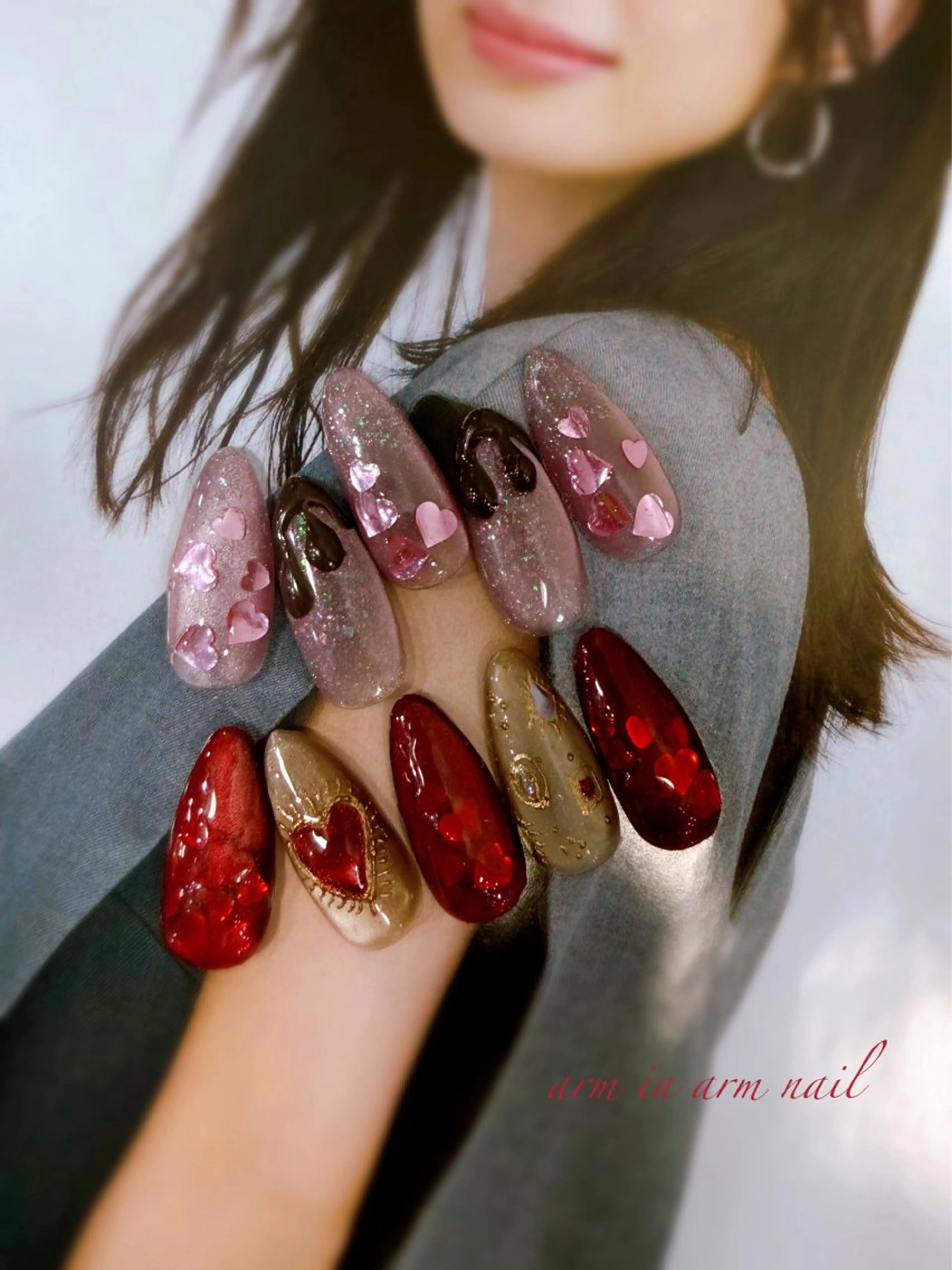 ネイル arm in arm ︎✿Yamamotoのマツエク・マツパデザイン