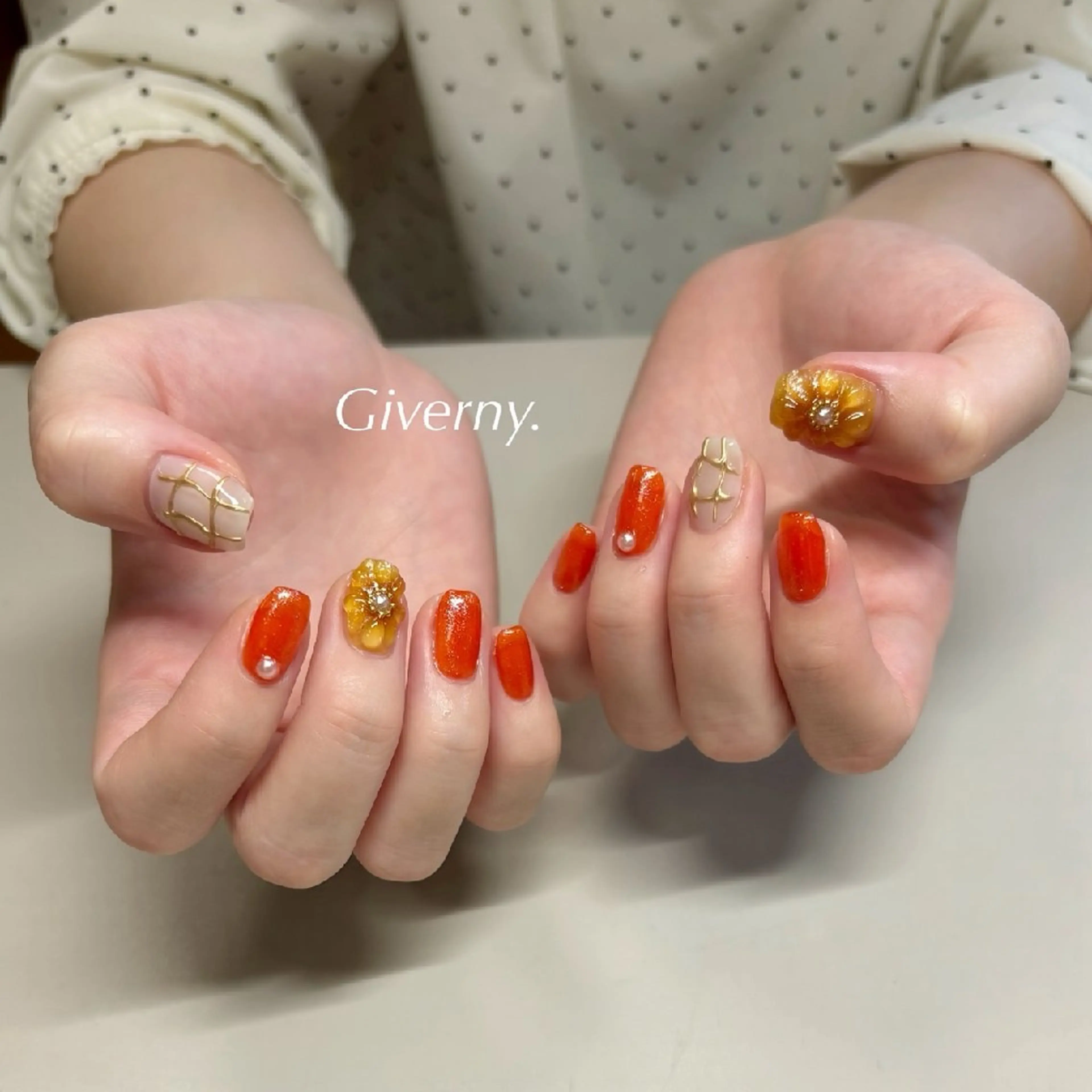 ネイル 夏ネイル ハンドネイル Giverny .のネイルデザイン