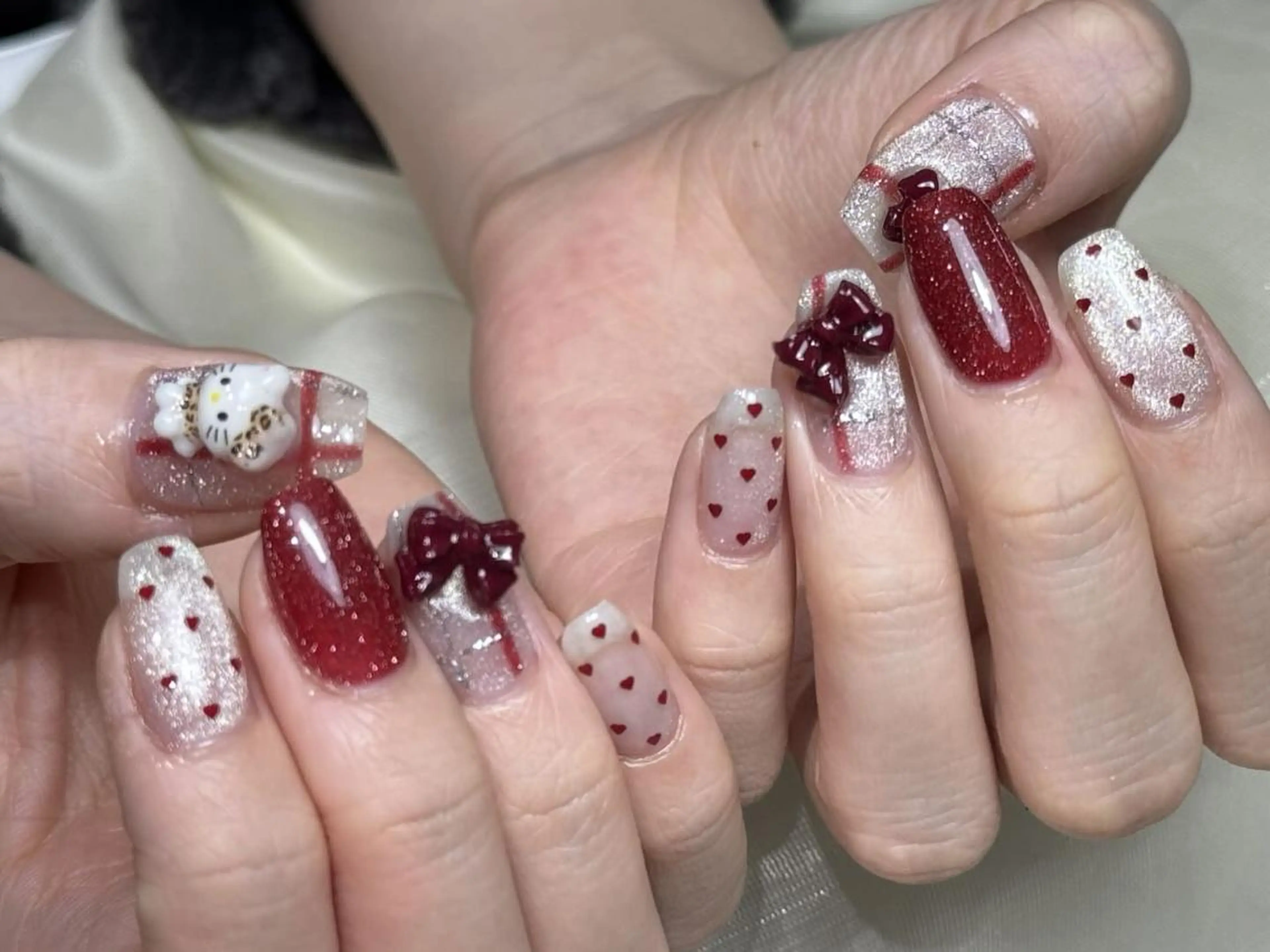 ネイル チークネイル 長さ出し フレンチネイル グラデーション マグネットネイル ハンドネイル ハンドケア 💕Dreamy KIYO💕のネイルデザイン