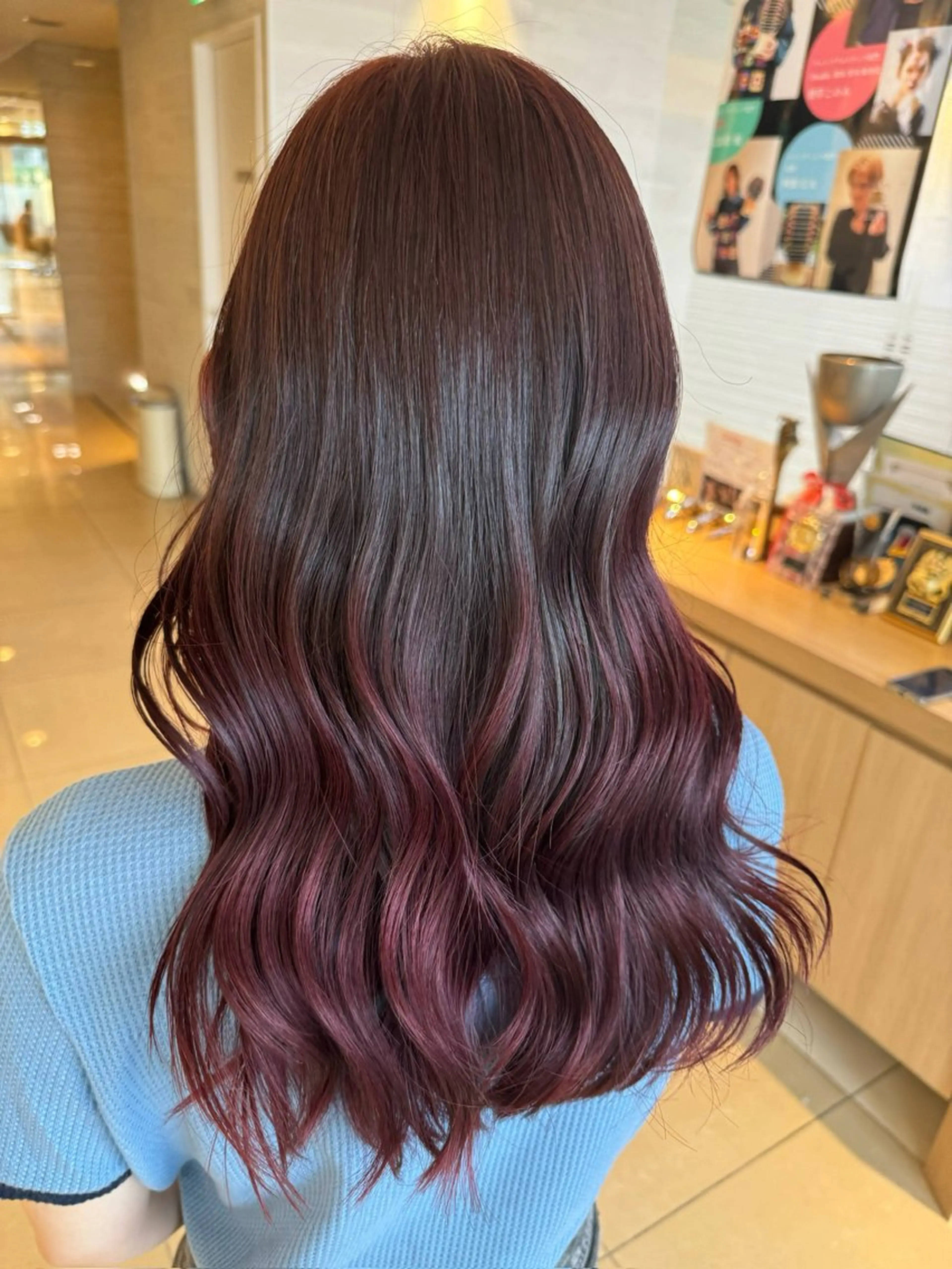 ロング カラー ヘアカラー トリートメント SANA/ツヤカラー /カット大船のヘアスタイル