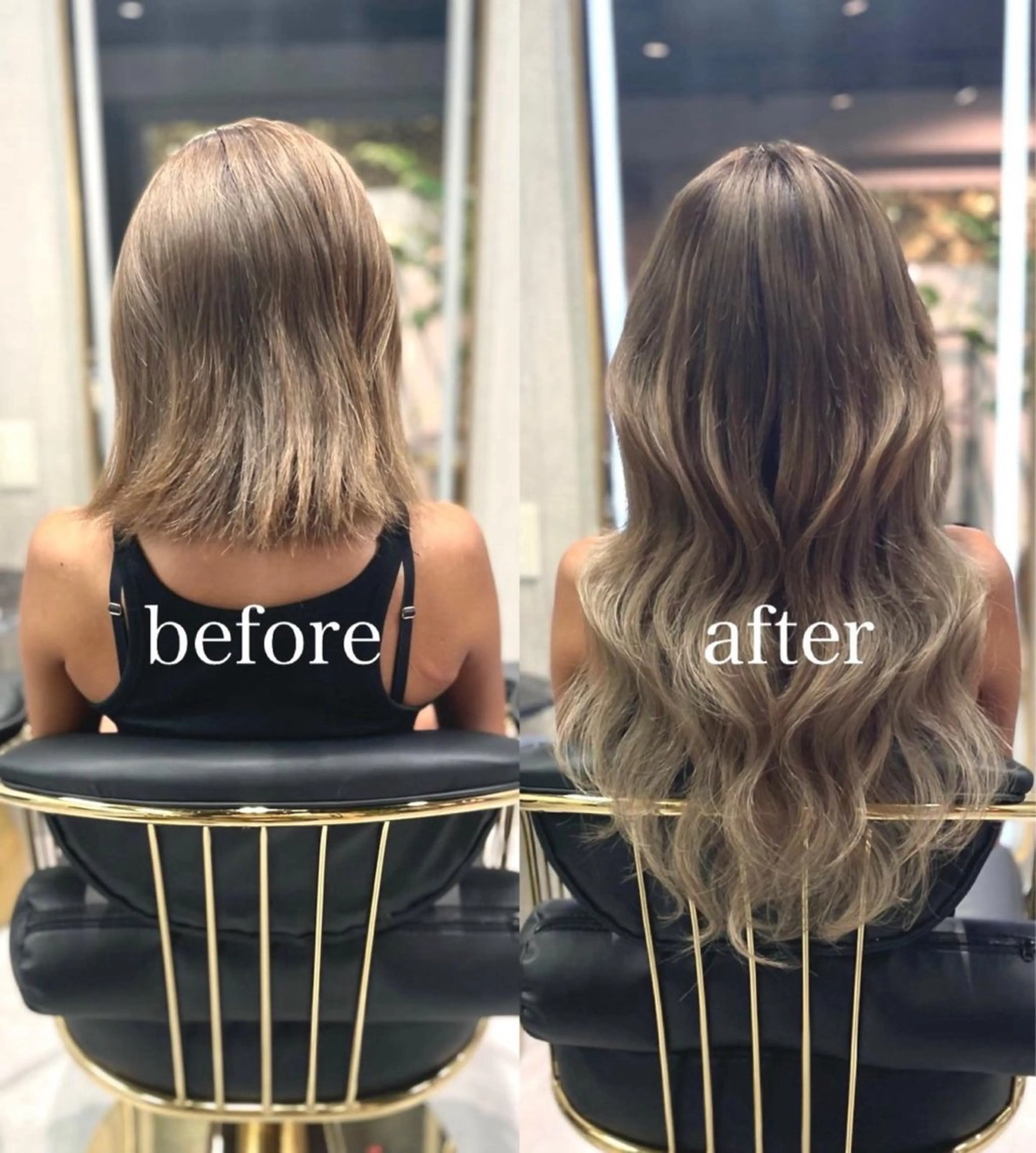 【カラーエクステ】リタッチカラー＋プルエクステプラチナ 60本◆ （プラチナ毛質は黒​〜​こげ茶のみ）の写真