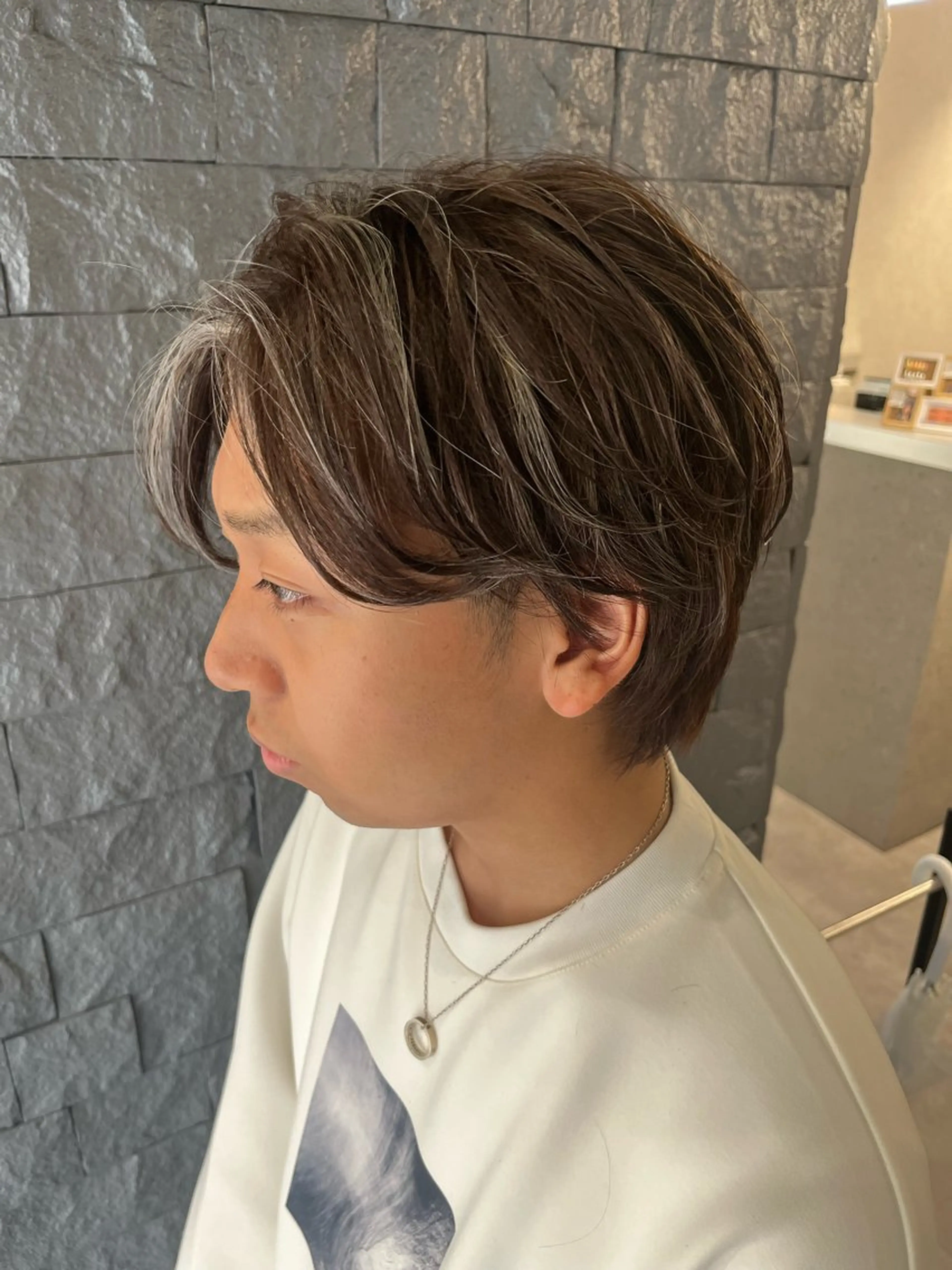 カット＋ハイライト＋オンカラーの写真