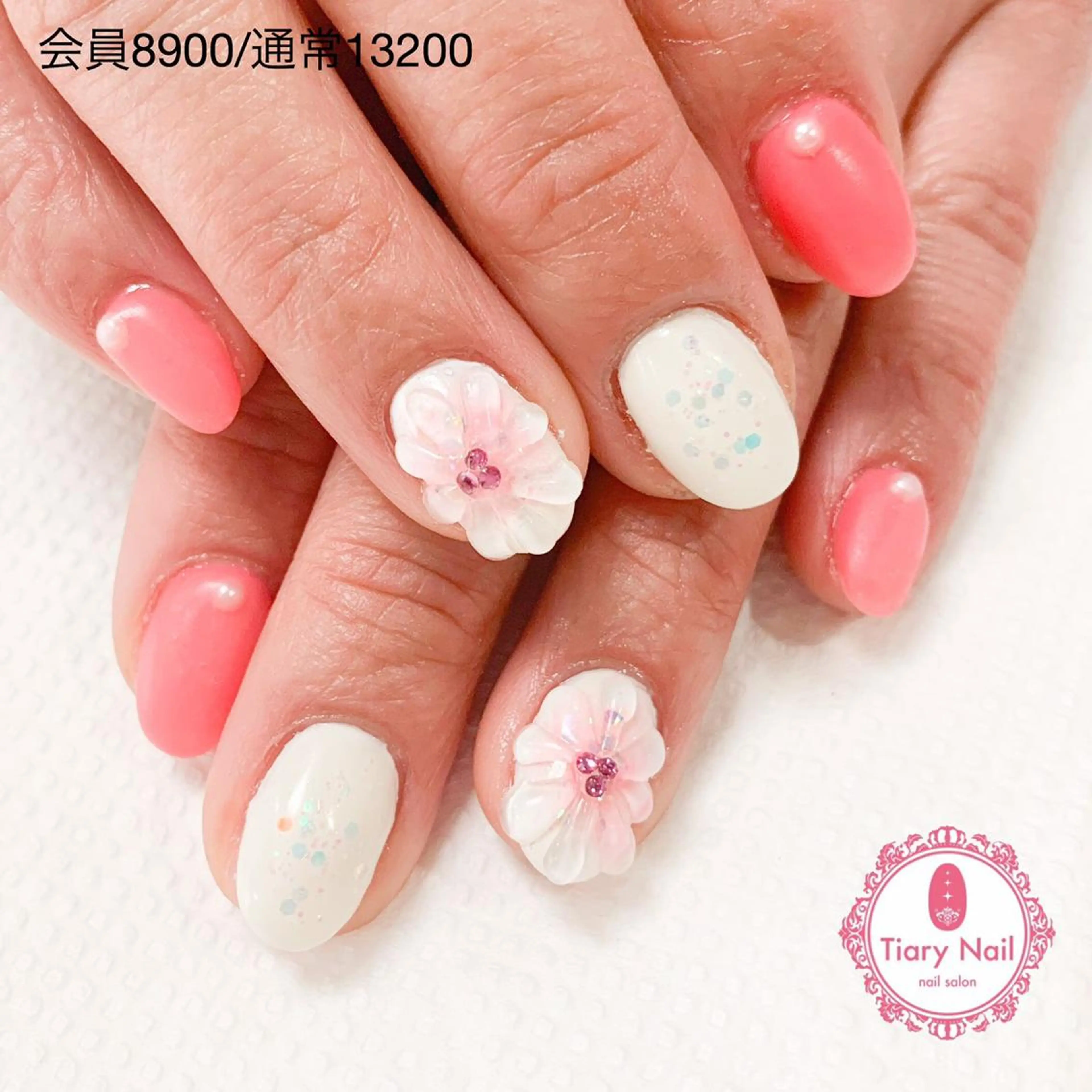 ネイル 桜ネイル 長さ出し オフィスネイル スカルプネイル シンプルネイル 💗🪽Tiary Nail🪽💗のネイルデザイン
