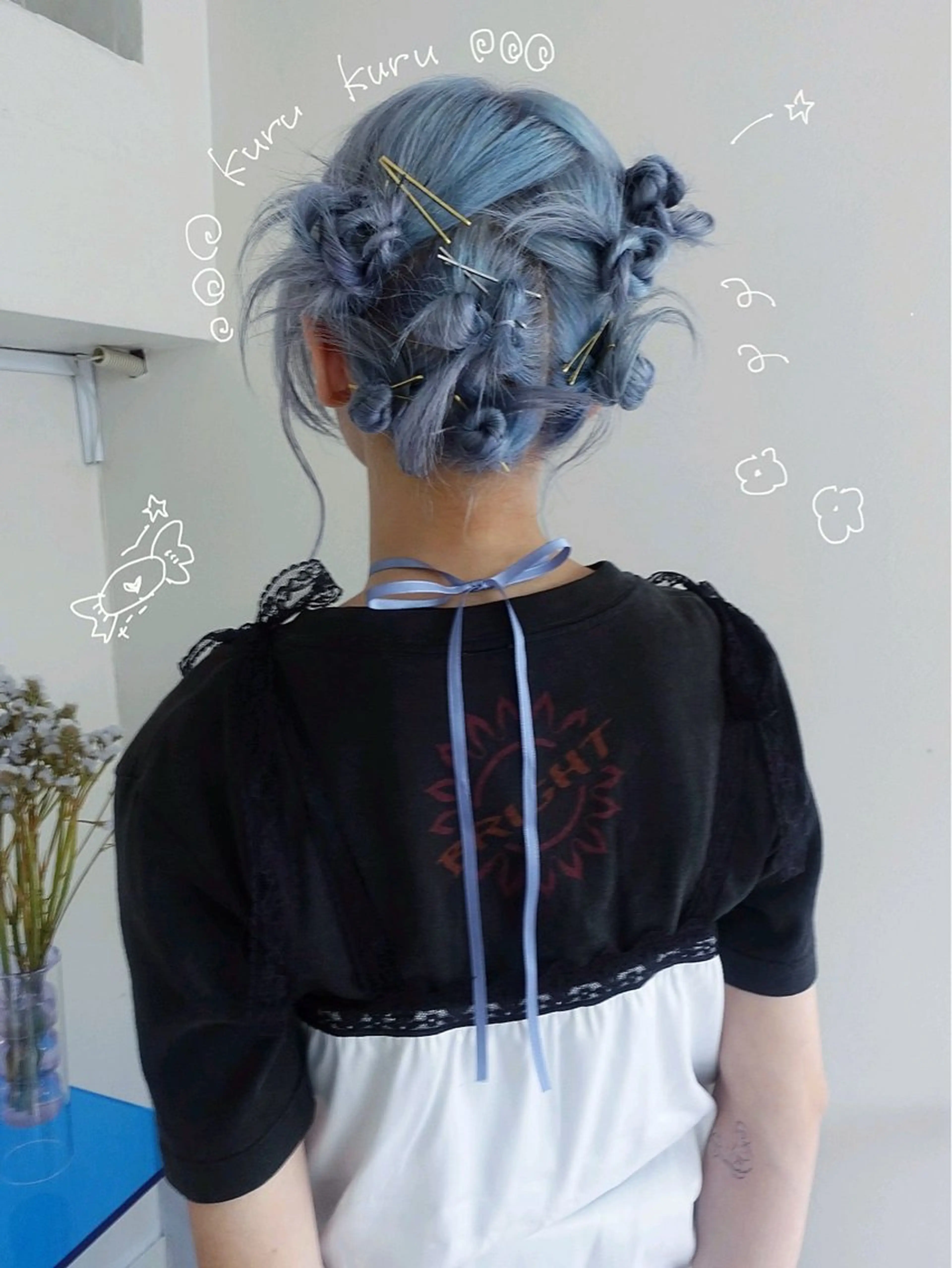 セミロング ヘアアレンジ ヘアセット 倉田 光希のヘアスタイル