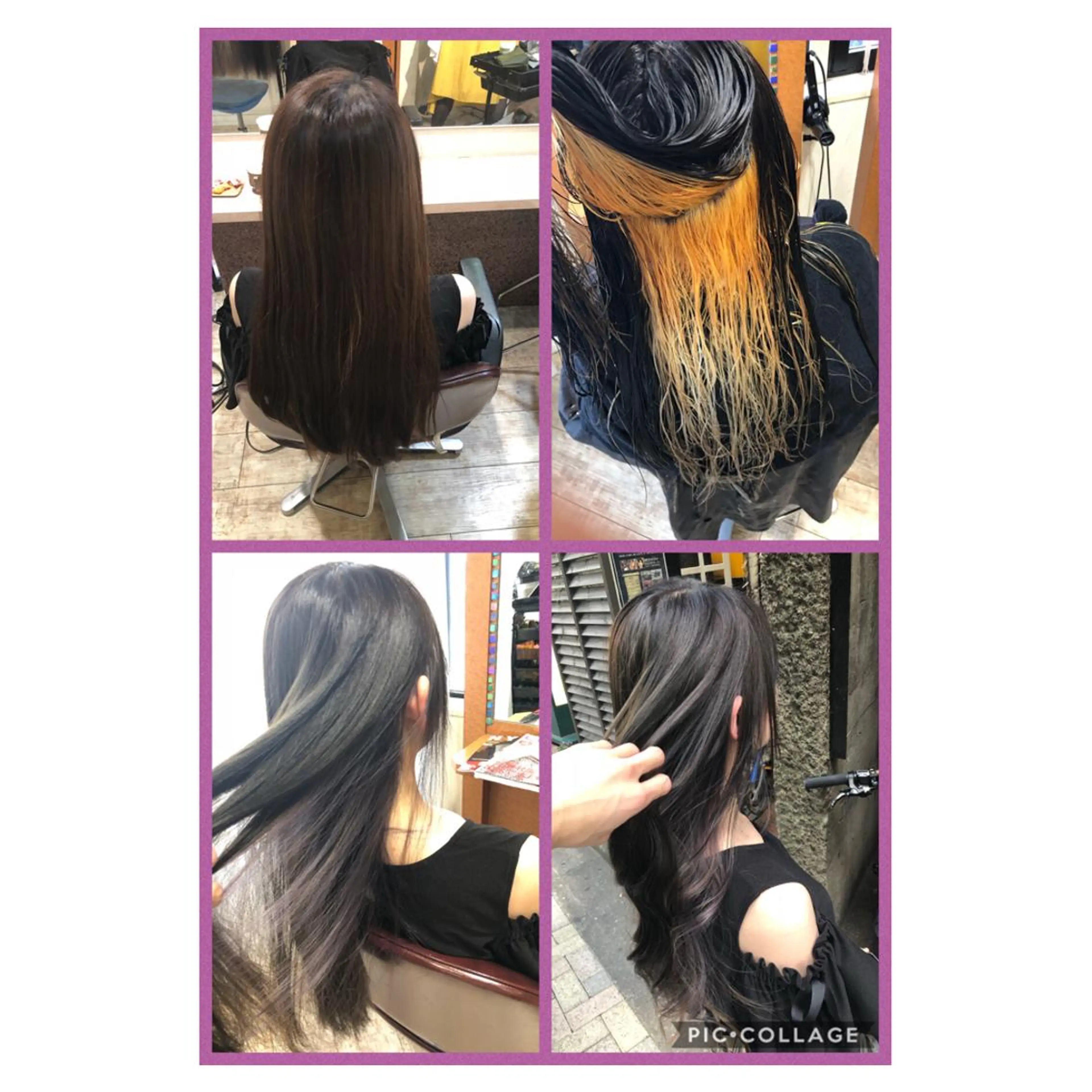 ロング カラー ブリーチ ラベンダーカラー 100%髪質改善特化 TRUNSのヘアスタイル