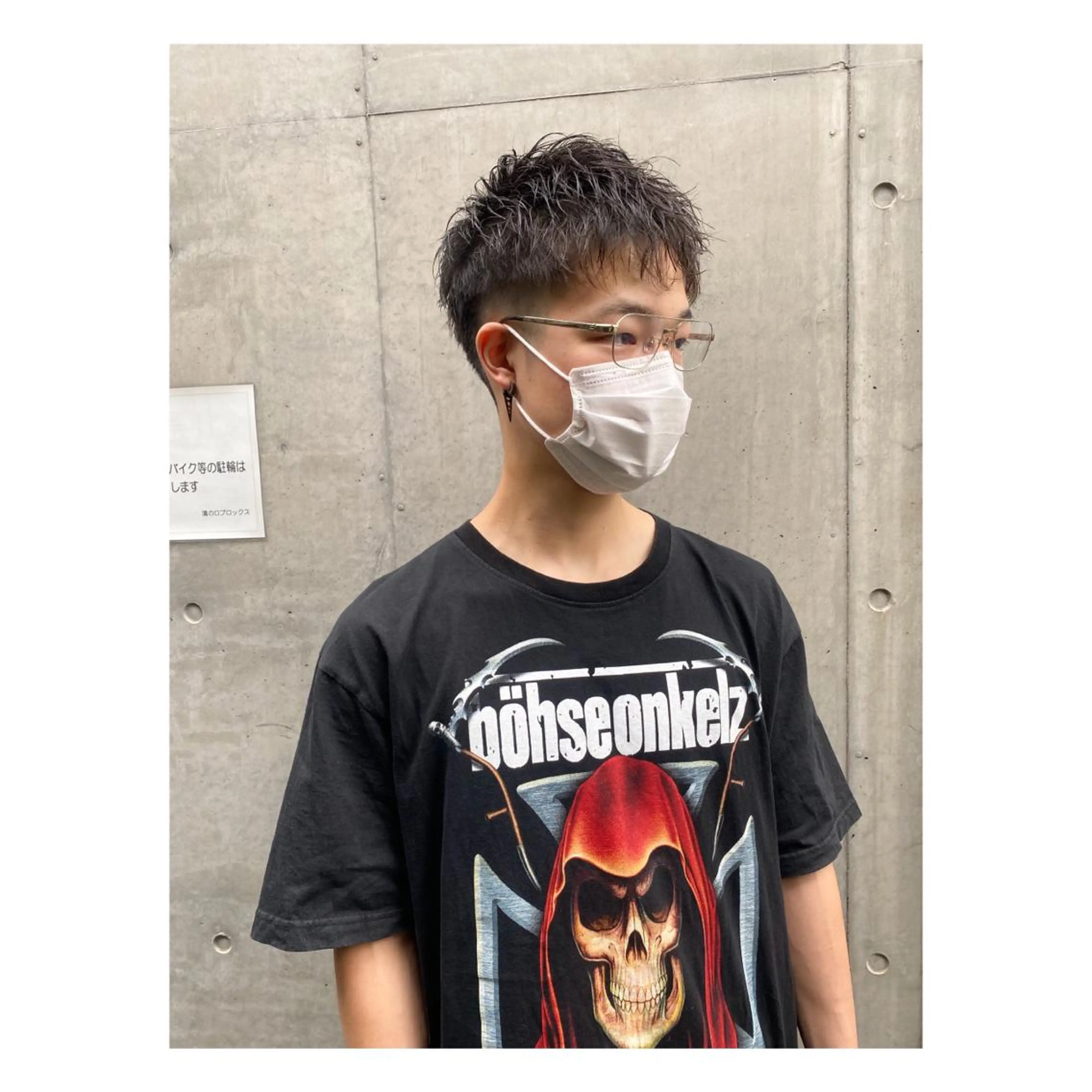 ショート パーマ メンズ カット パーマ 菊池大一 溝の口パーマのヘアスタイル