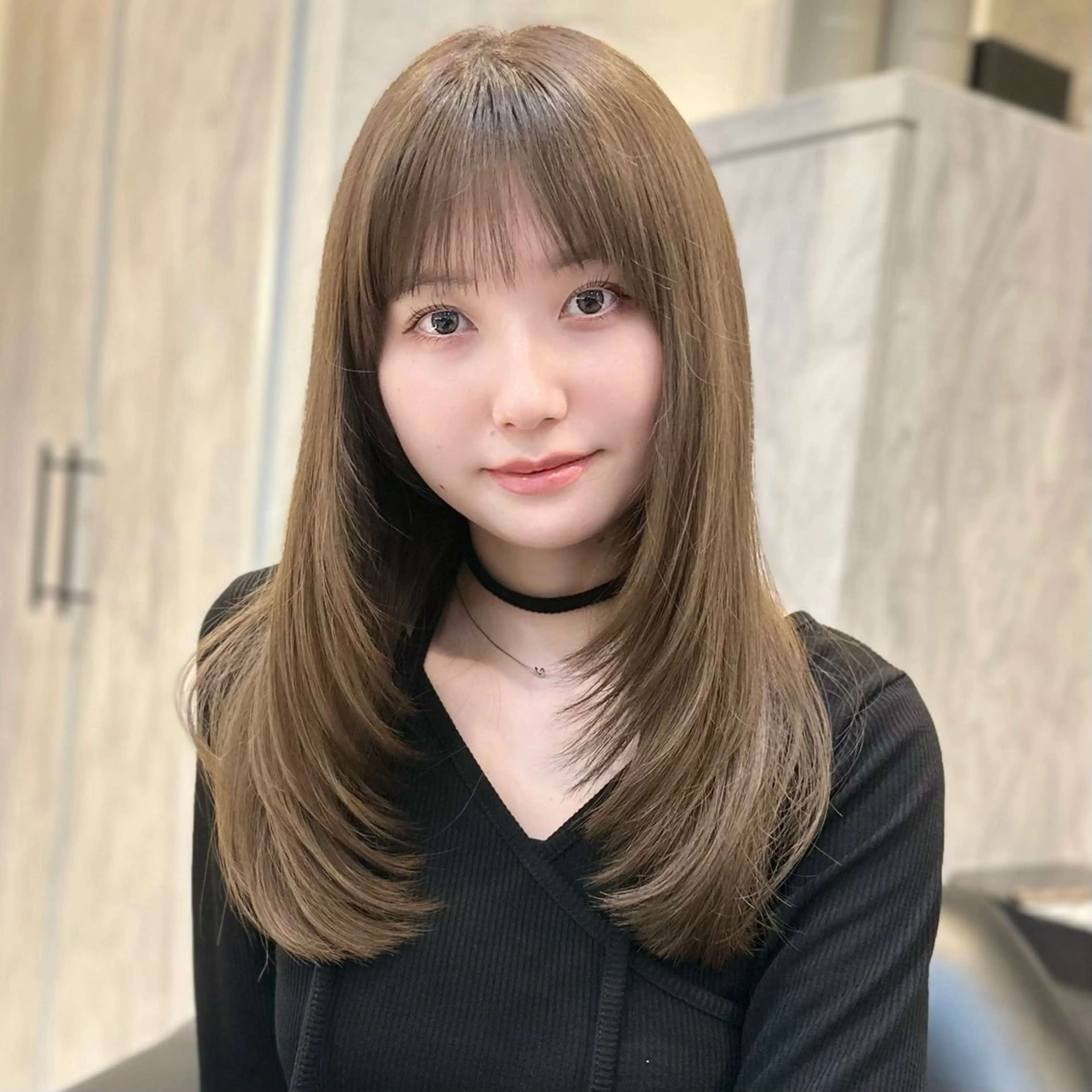 ロング 🌹ハッシュカット、 レイヤー韓国ヘア🌹のヘアスタイル