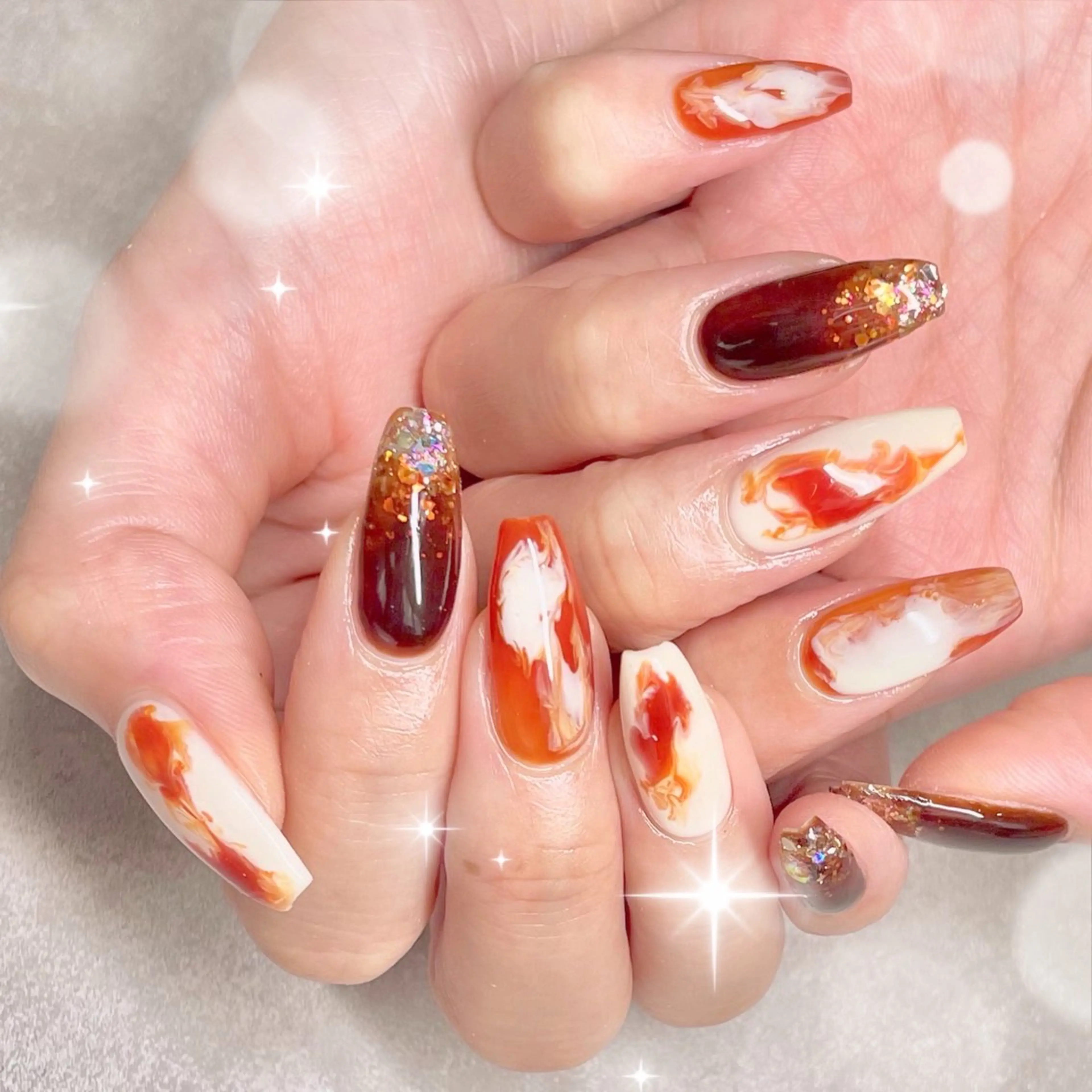 ネイル ニュアンスネイル ハンドネイル joieange京橋 nanamiのネイルデザイン