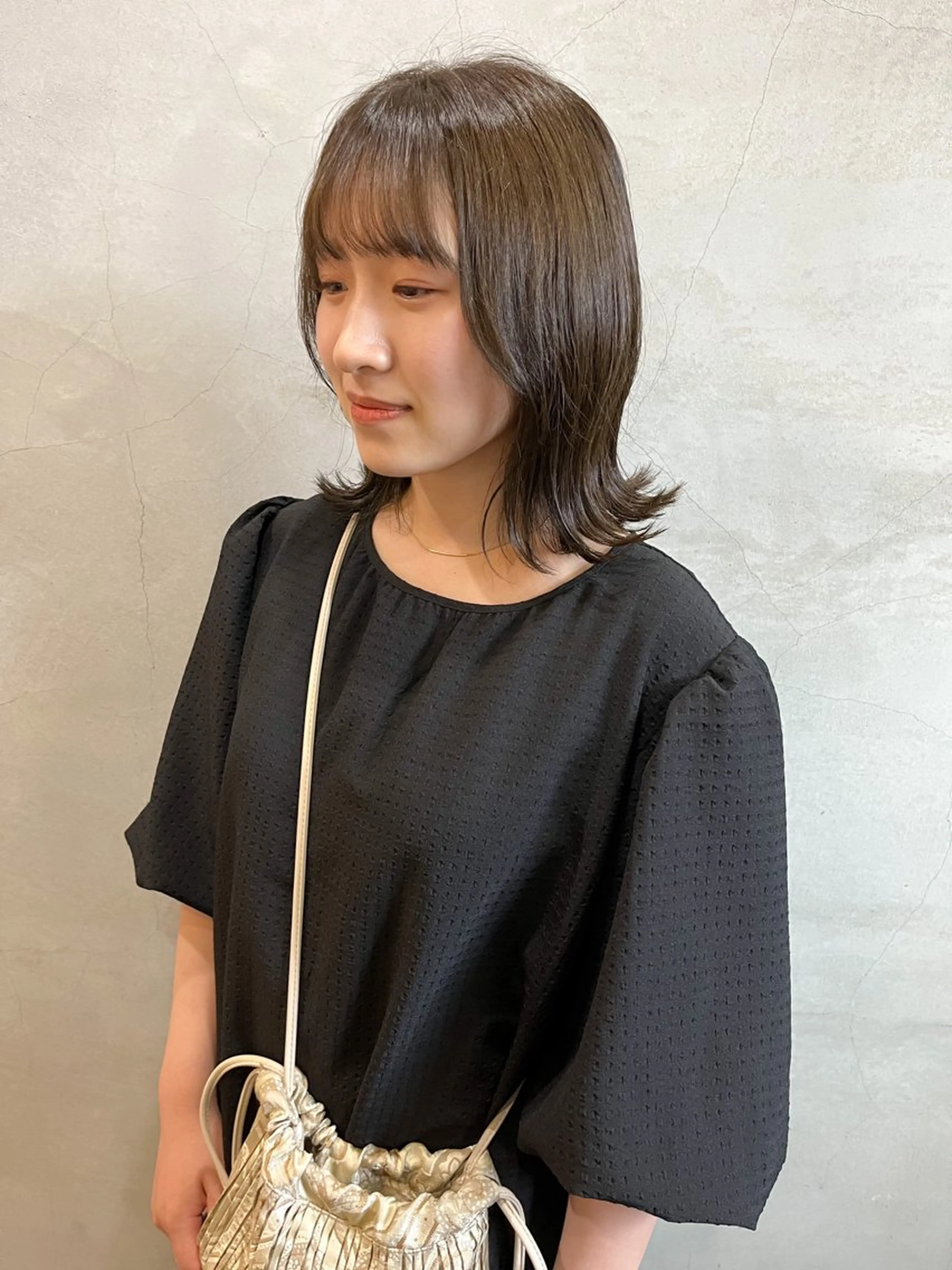 ミディアム カラー Musee plume所属・荻野七菜子 ボブのヘアスタイル