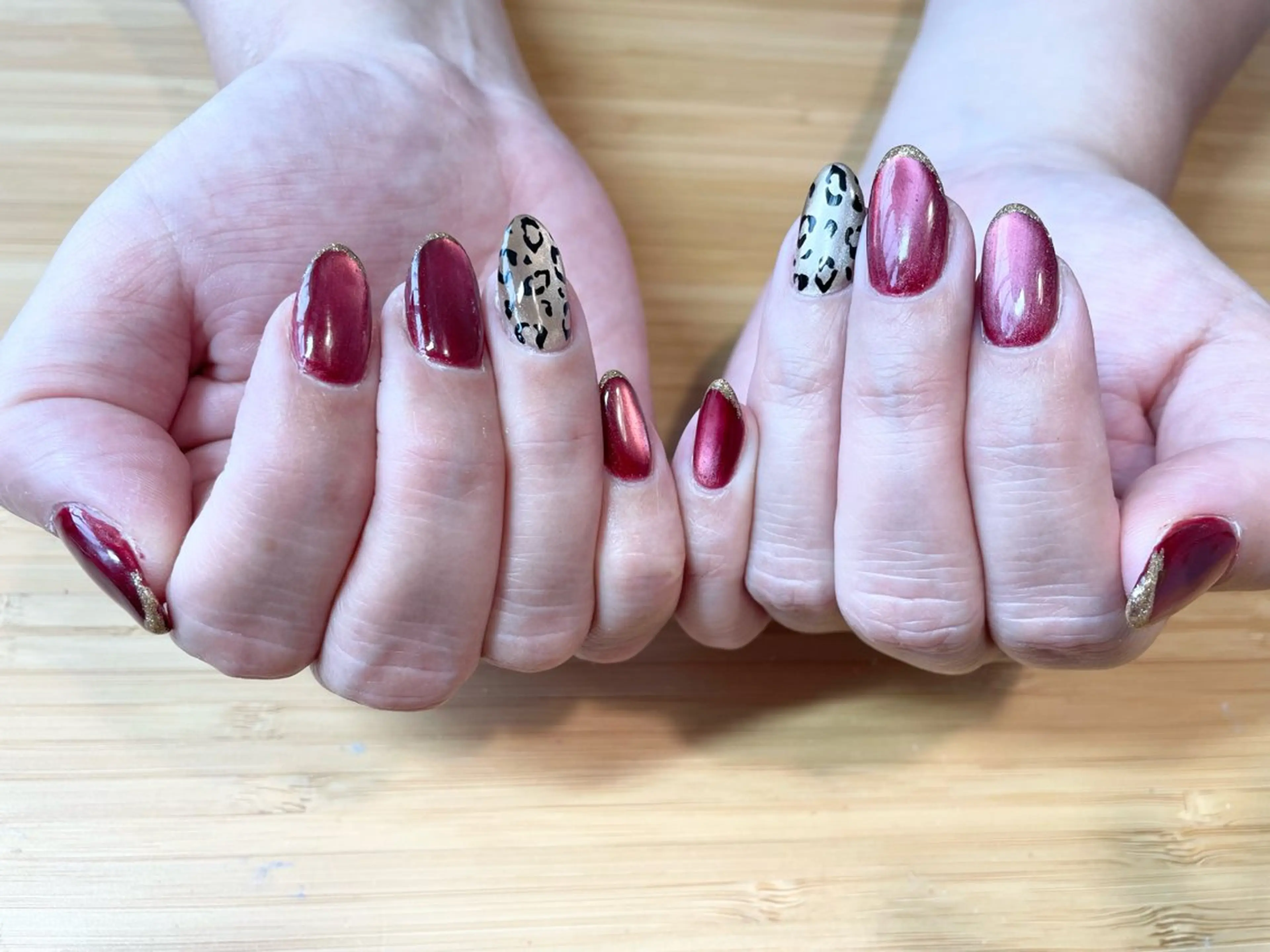 ネイル ボルドー マグネットネイル ハンドネイル Nailist Missaのネイルデザイン