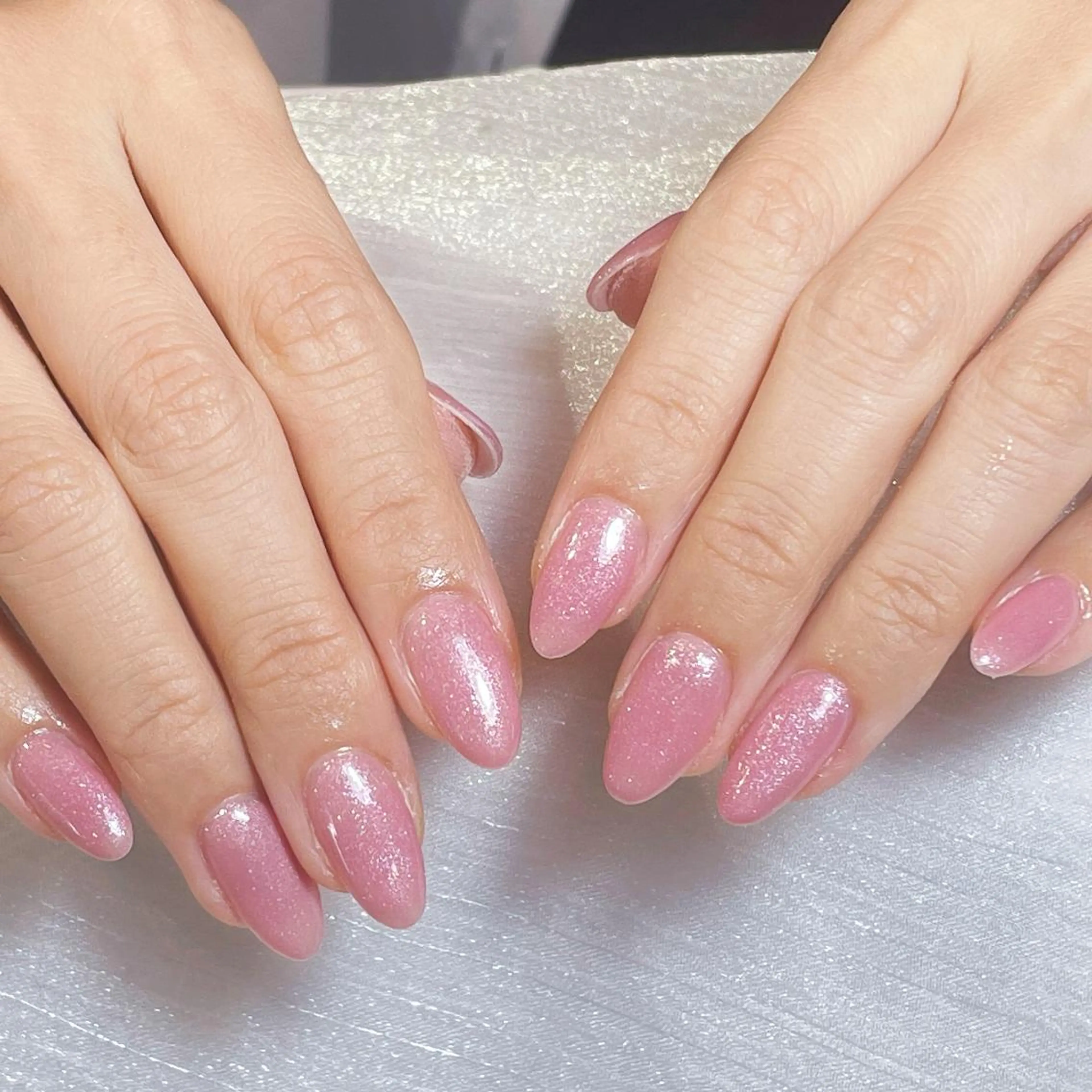 ネイル アートネイル オーロラネイル ガーリー キラキラネイル 韓国ネイル ハンドネイル DIANMOND NAIL🌸のネイルデザイン