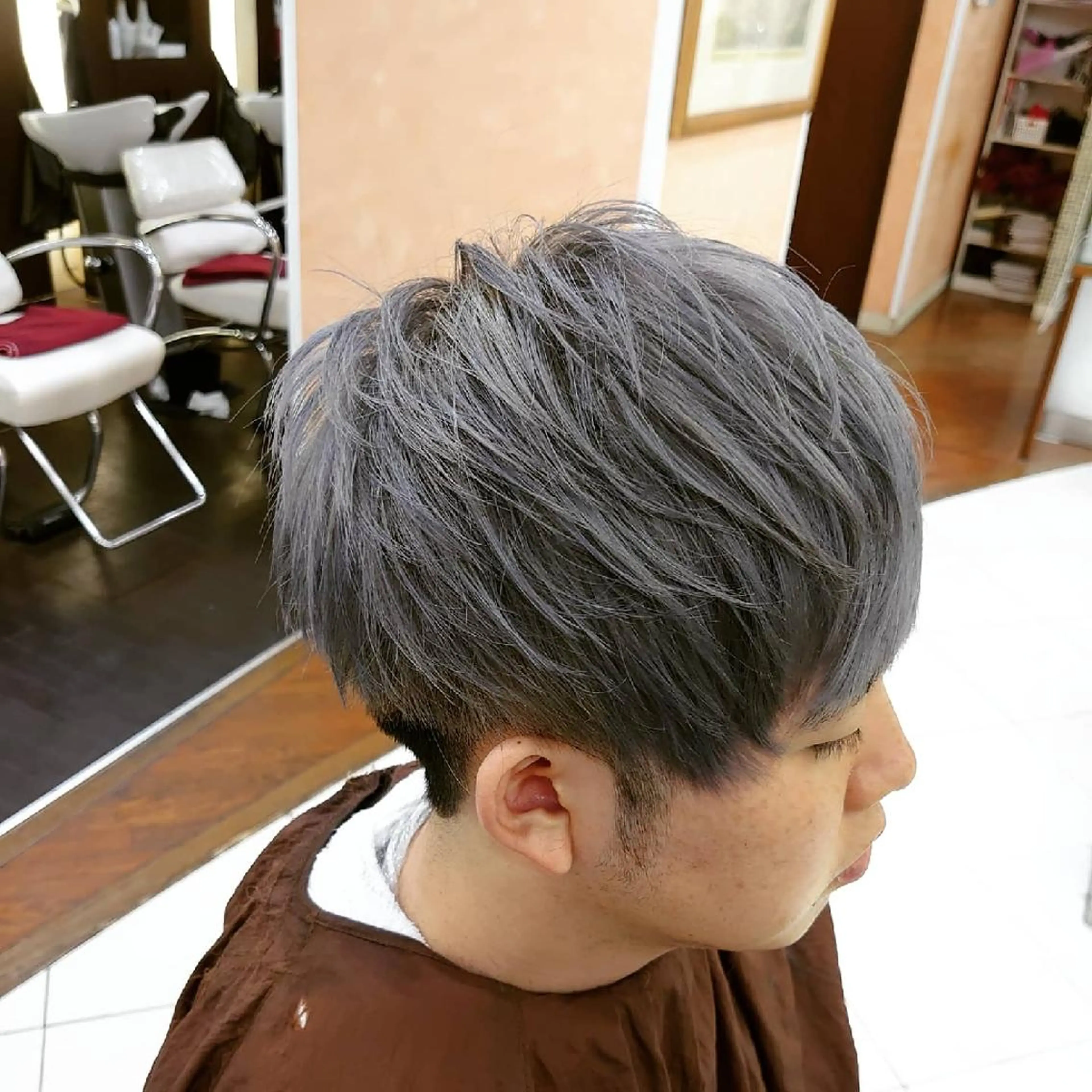 ショート カラー メンズ マッシュ 刈り上げ 🐺デザインウルフ / 一ノ瀬 凌🐺のヘアスタイル