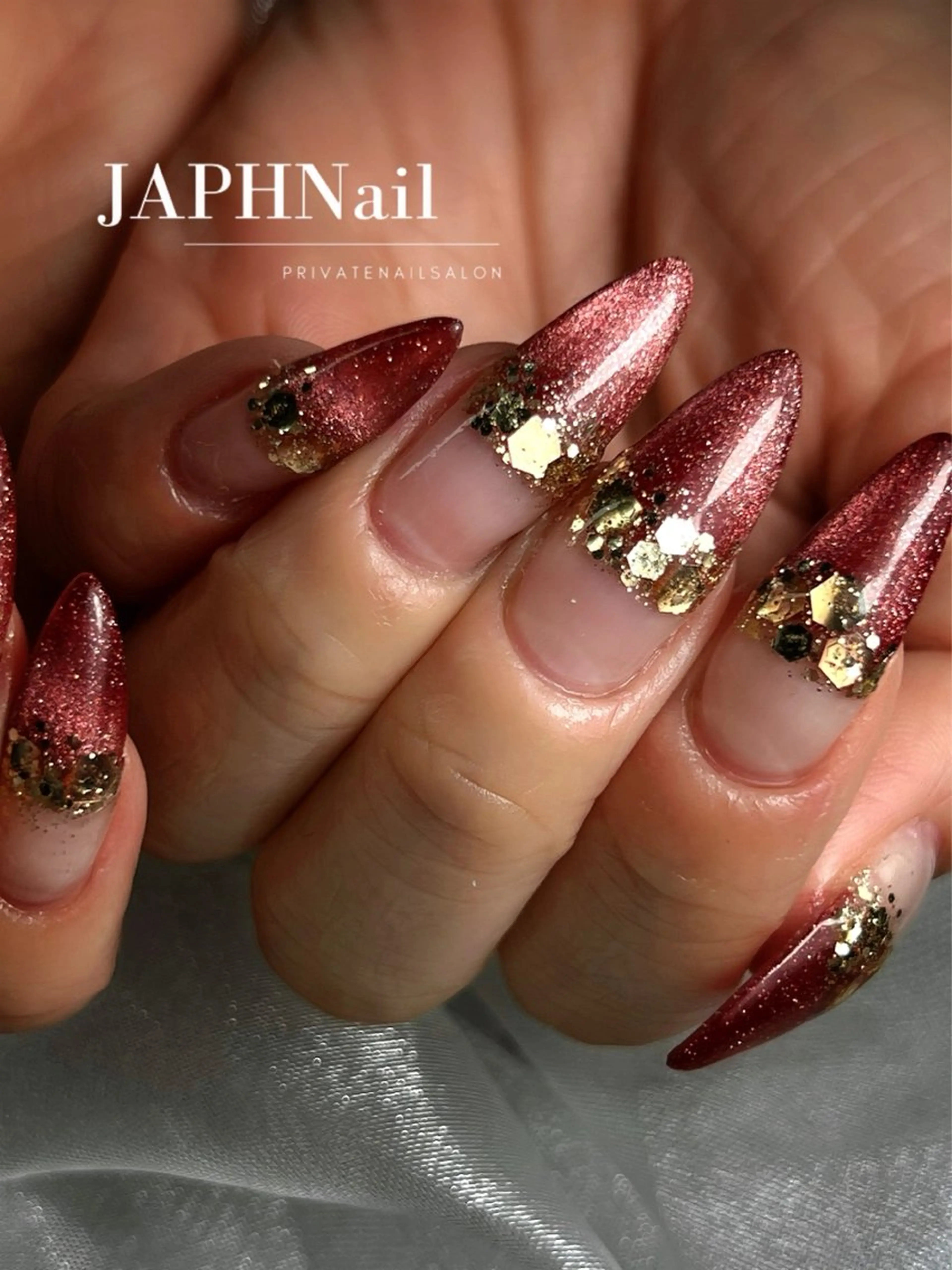 ネイル フラッシュネイル フラッシュマグ マグネットネイル NailSalon /JAPHのネイルデザイン