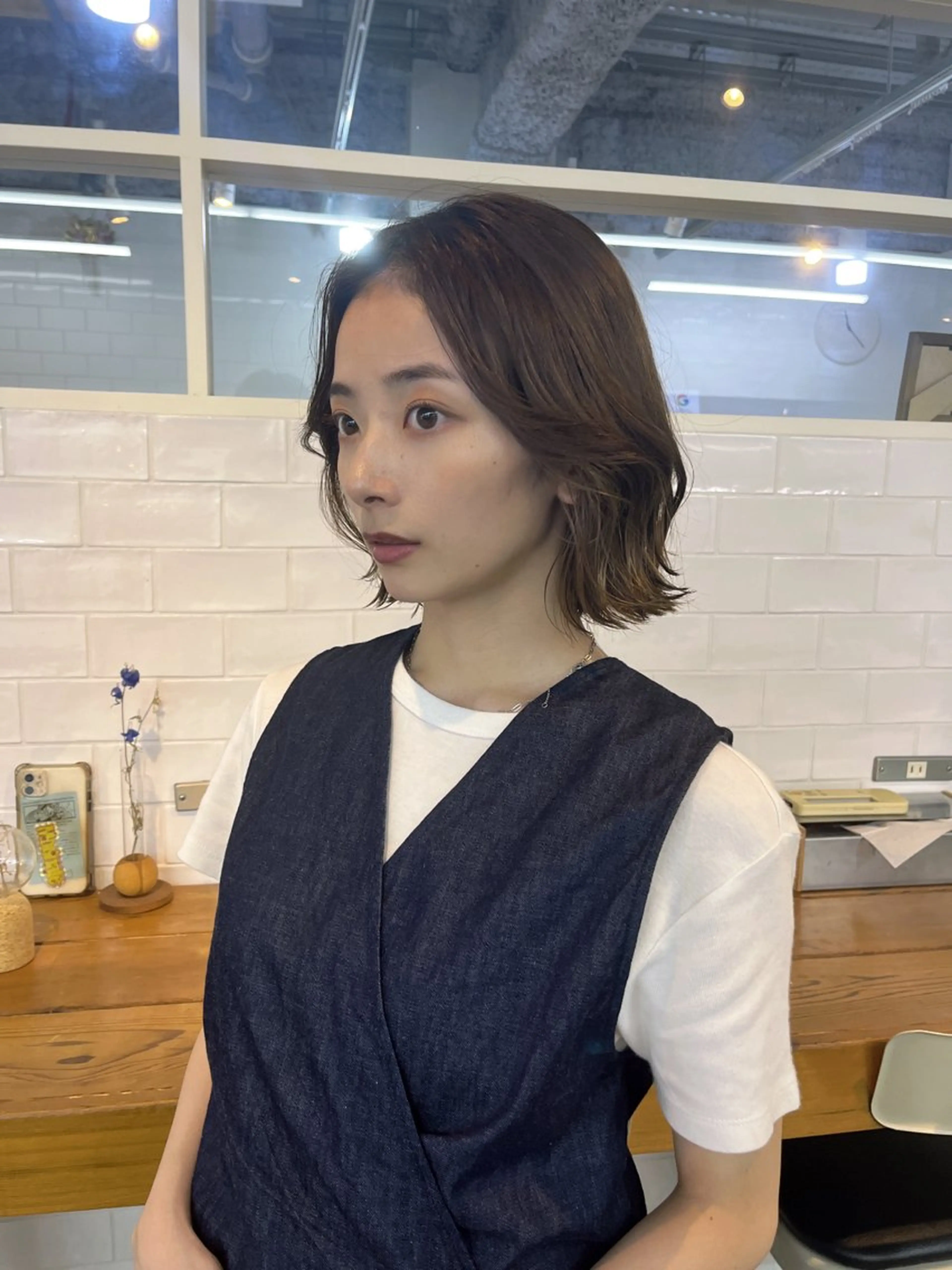 ミディアム パーマ カット パーマ benji仙台所属・KOKI/ ボブ/ パーマ/透明感カラーのヘアスタイル