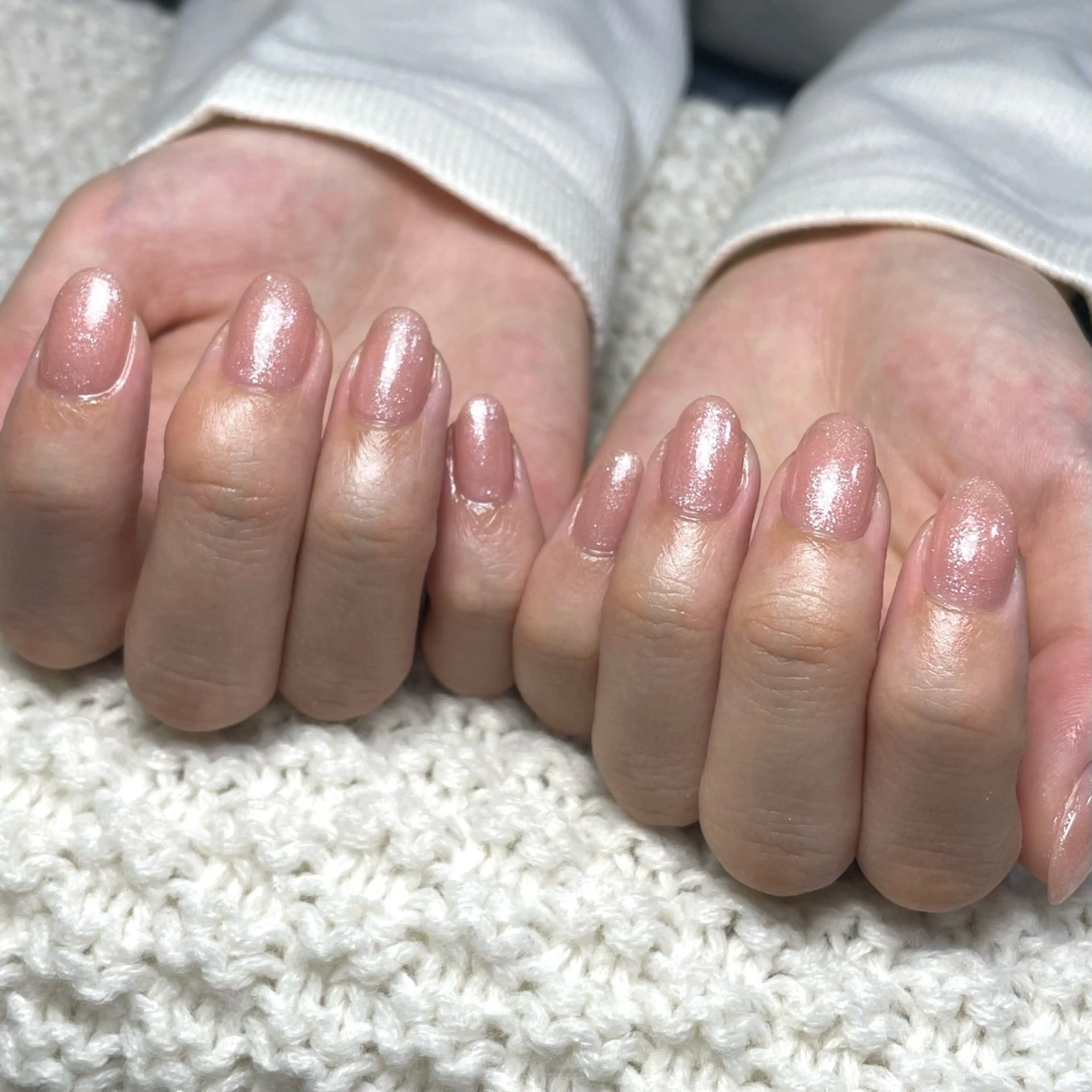 ネイル ラメ(グリッター) ワンカラーネイル ピンク Lavender Beauty所属・Lavender Beauty あやののネイルデザイン