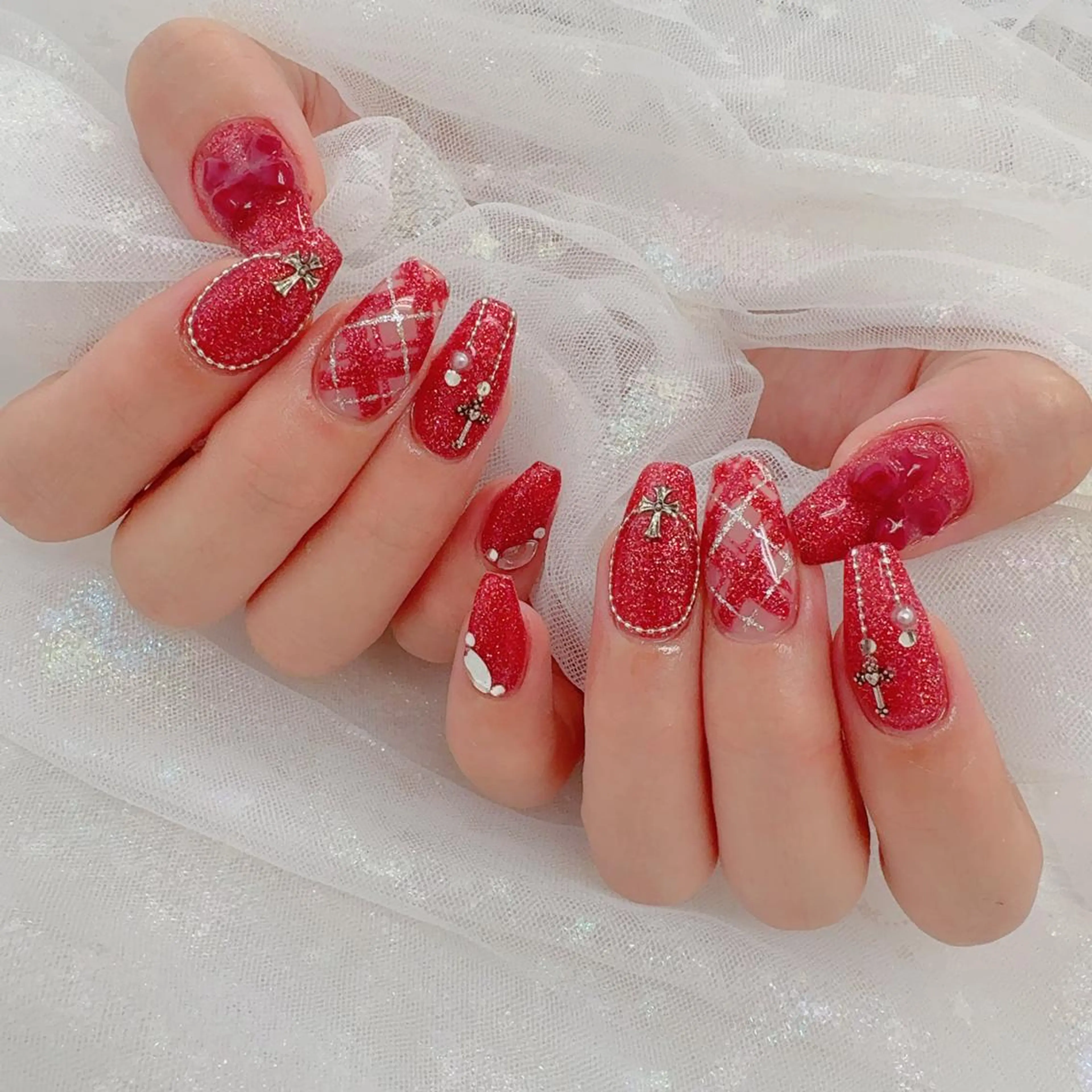 ネイル 冬ネイル クリスマス ハンドネイル CHOnail 道玄坂のネイルデザイン