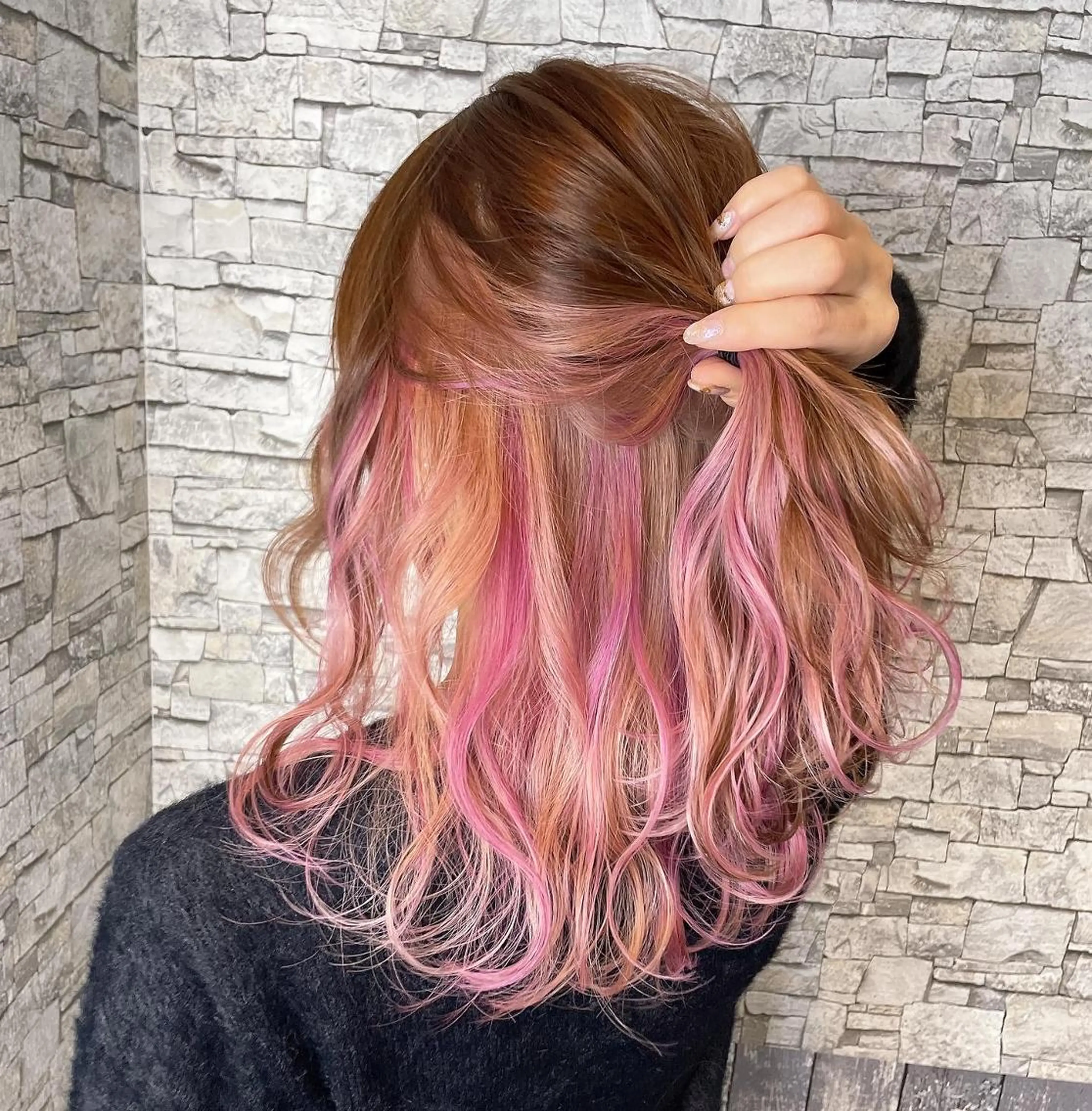 カラー セミロング 派手髪/ハイトーン/ エクステ✨ユウキのヘアスタイル