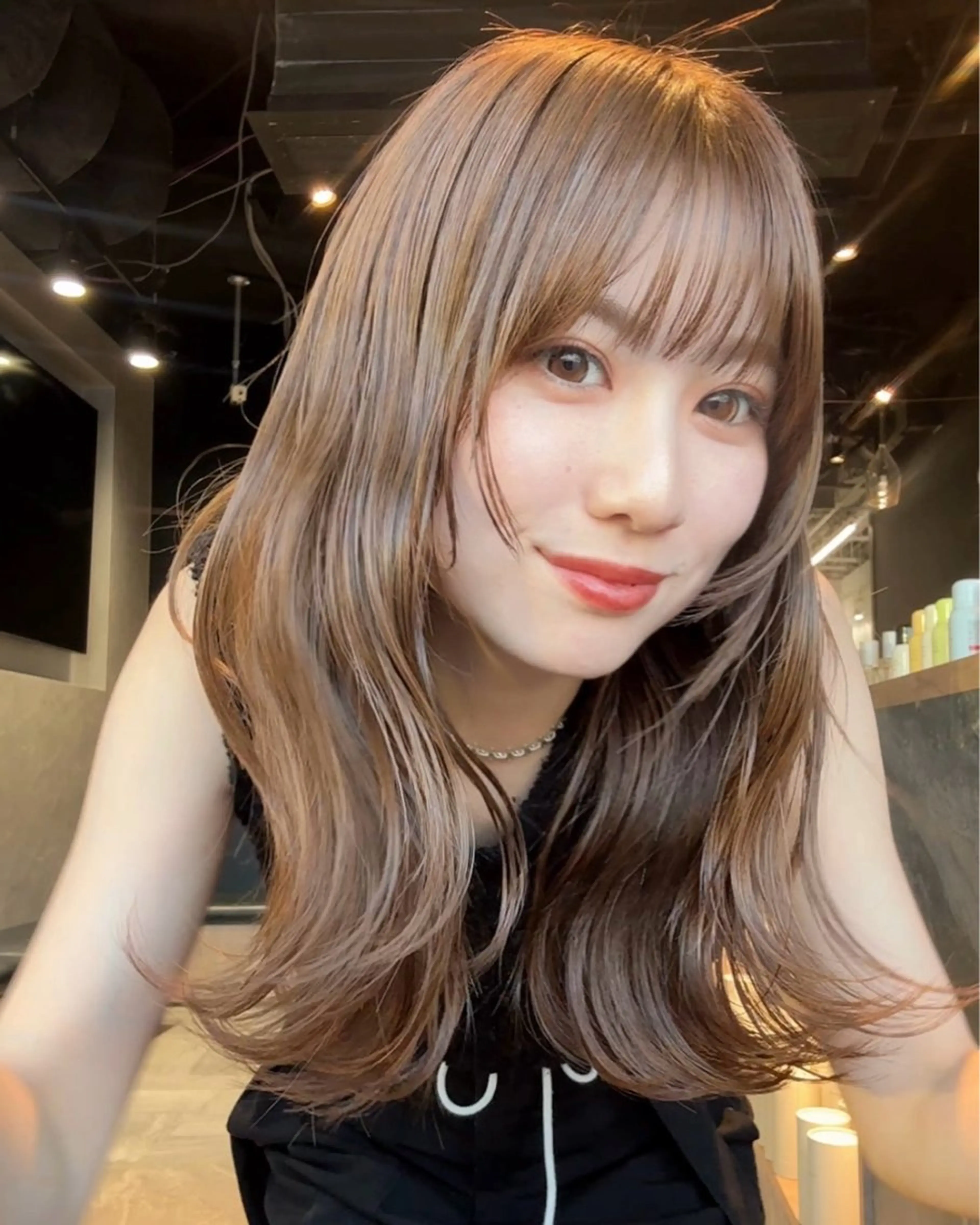 ショート カラー ベージュカラー ヘーゼル オレンジ カット ヘアカラー トリートメント レイヤー/透明感/ 顔周り/kana🩰のヘアスタイル