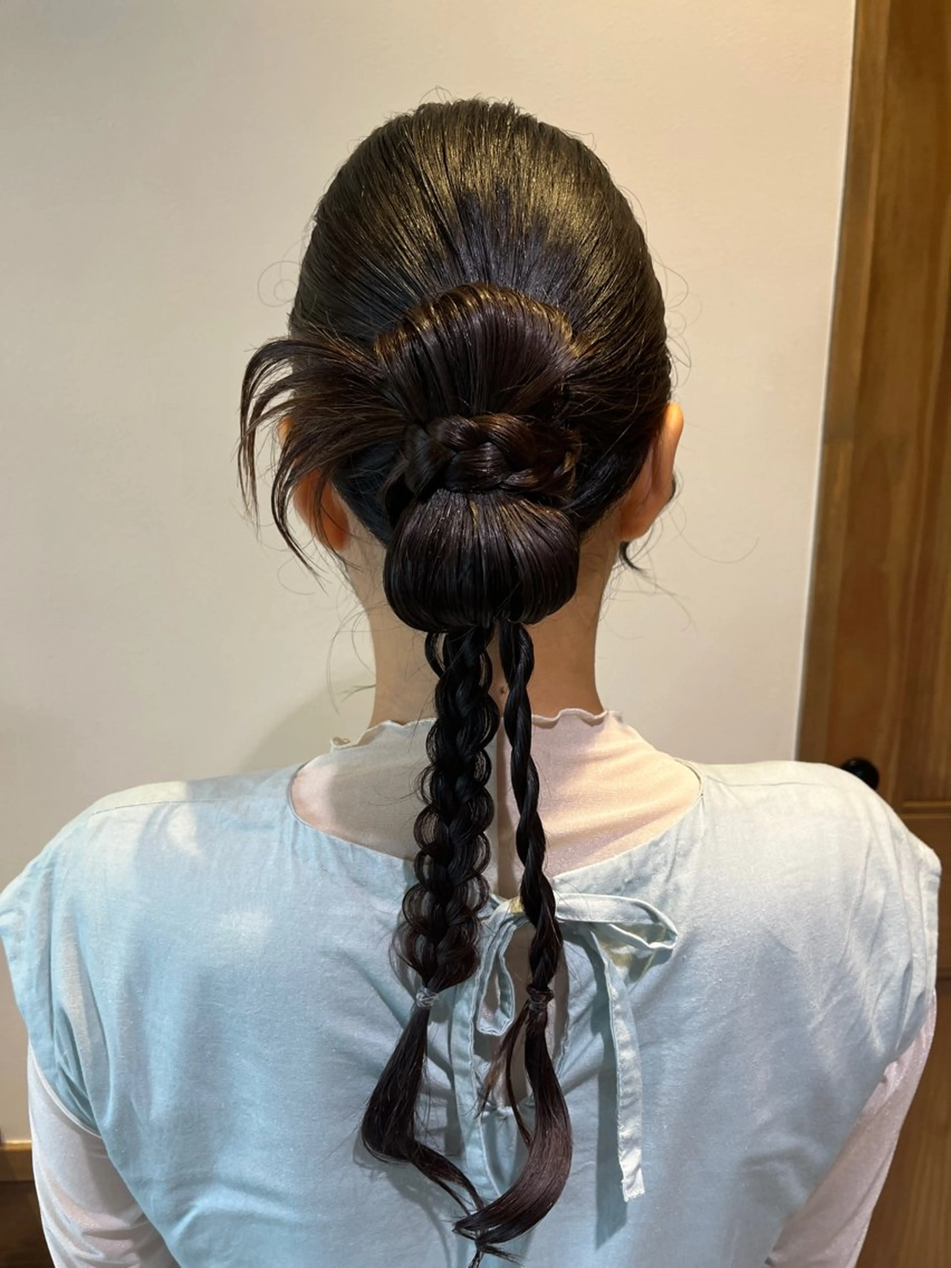 ロング お団子ヘア ヘアセット ❁ヘアメ❁ YUMI ❁ゆみ❁横浜桜木町のヘアスタイル