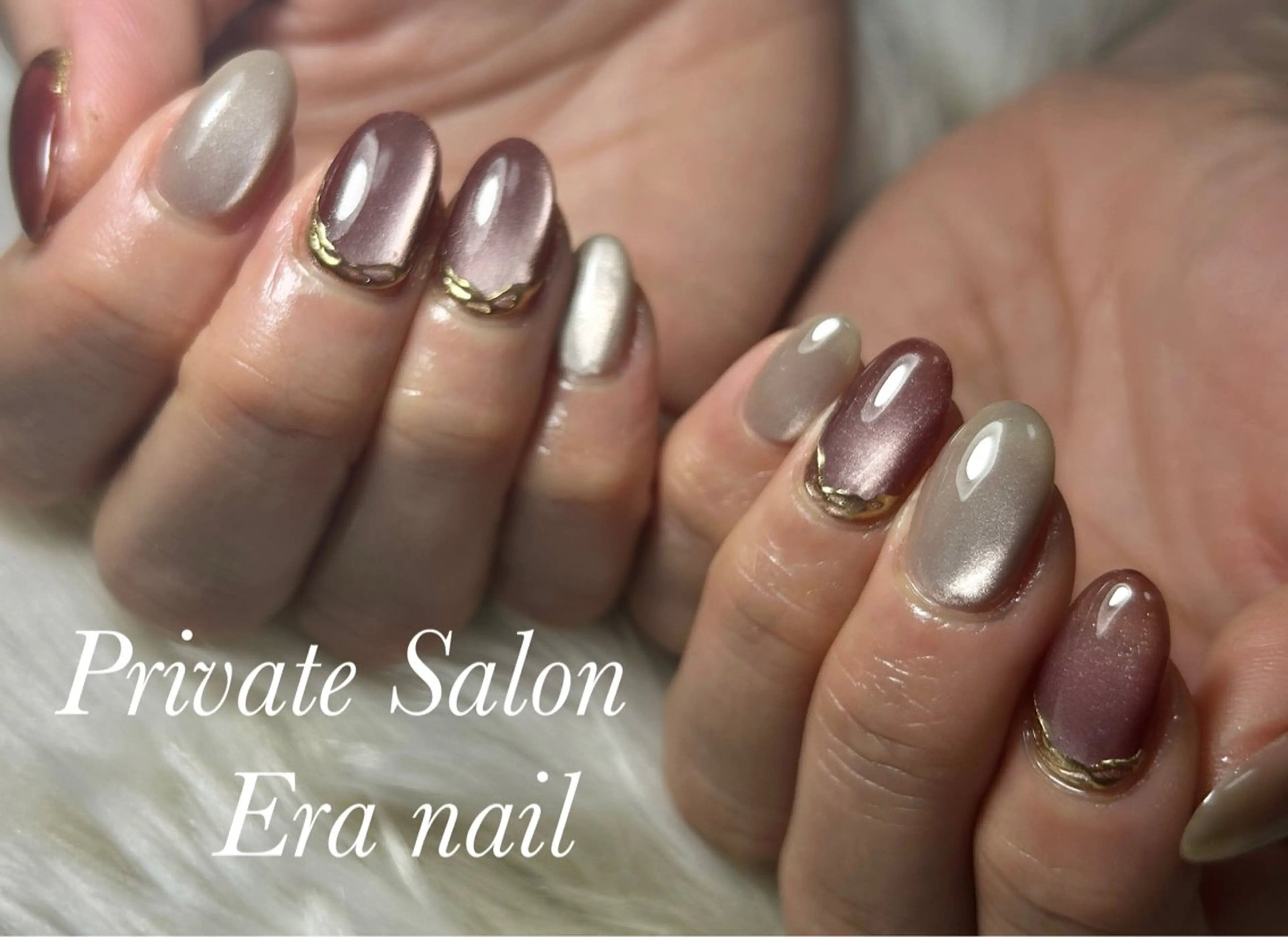 ネイル マグネットネイル ミラーネイル ハンドネイル Era nailのネイルデザイン