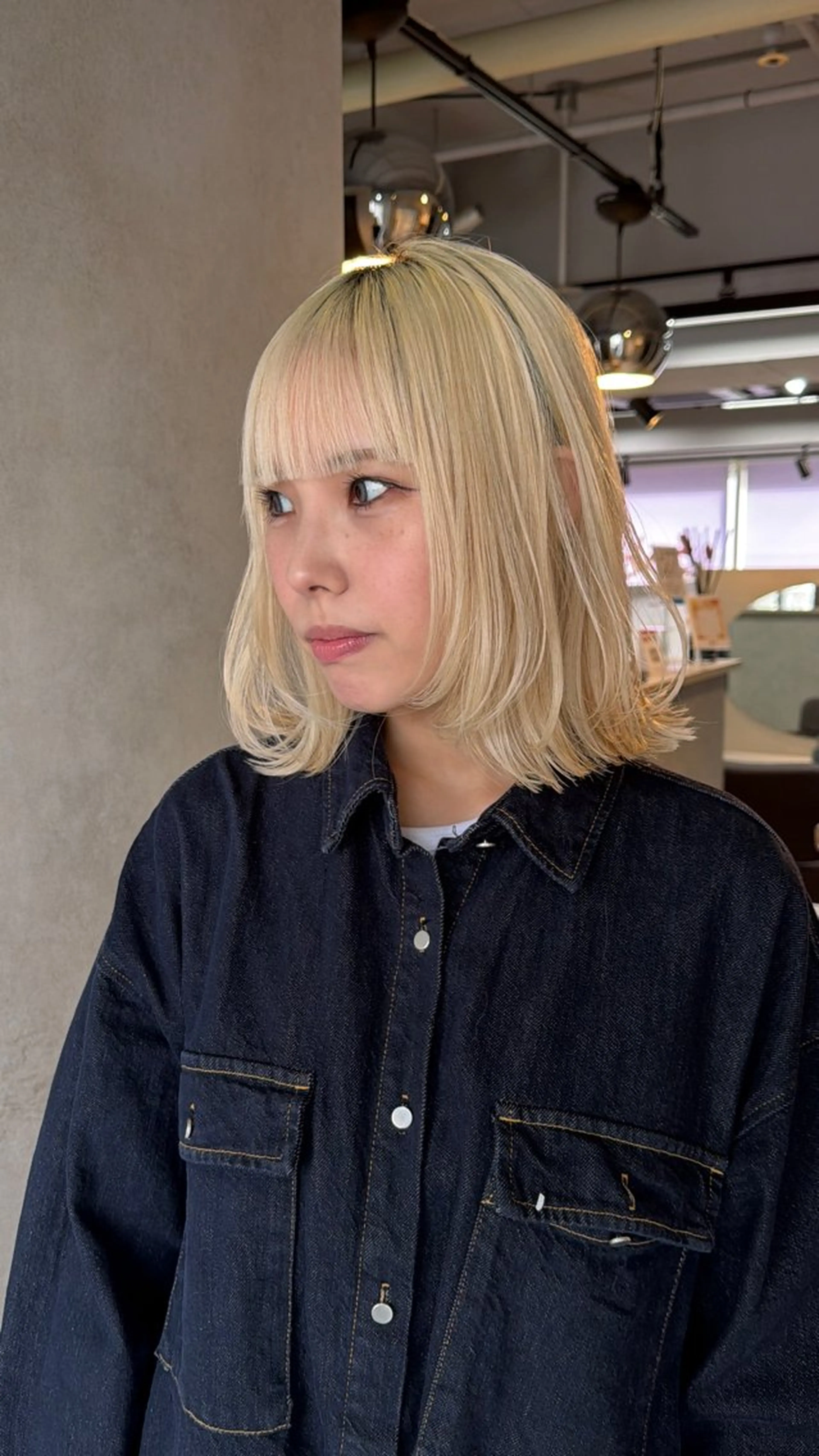 セミロング カラー ヘアカラー AIRI/難波/ ハイトーン/髪質改善のヘアスタイル