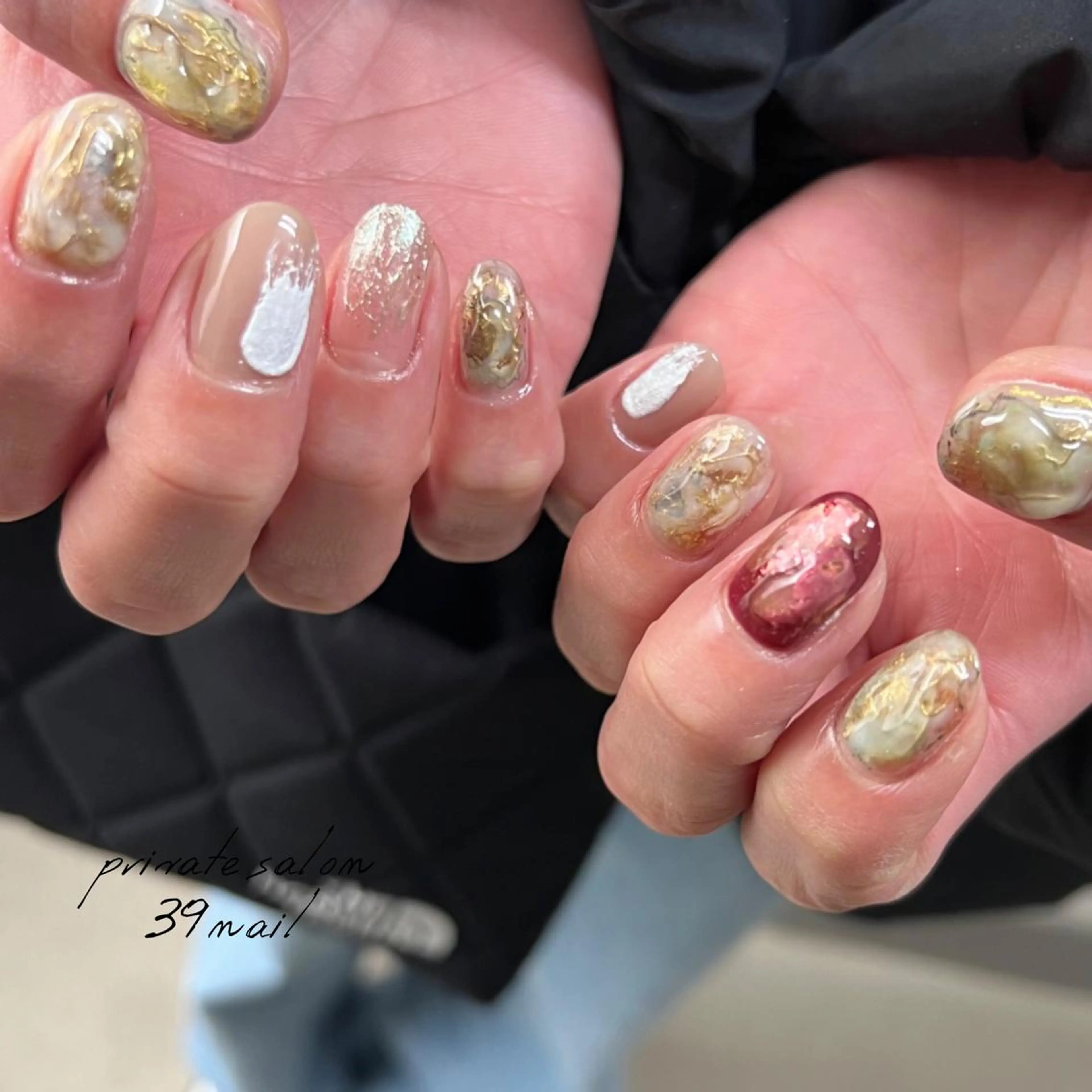 ミディアム ネイル ハンドネイル 京橋 【39nail】のネイルデザイン