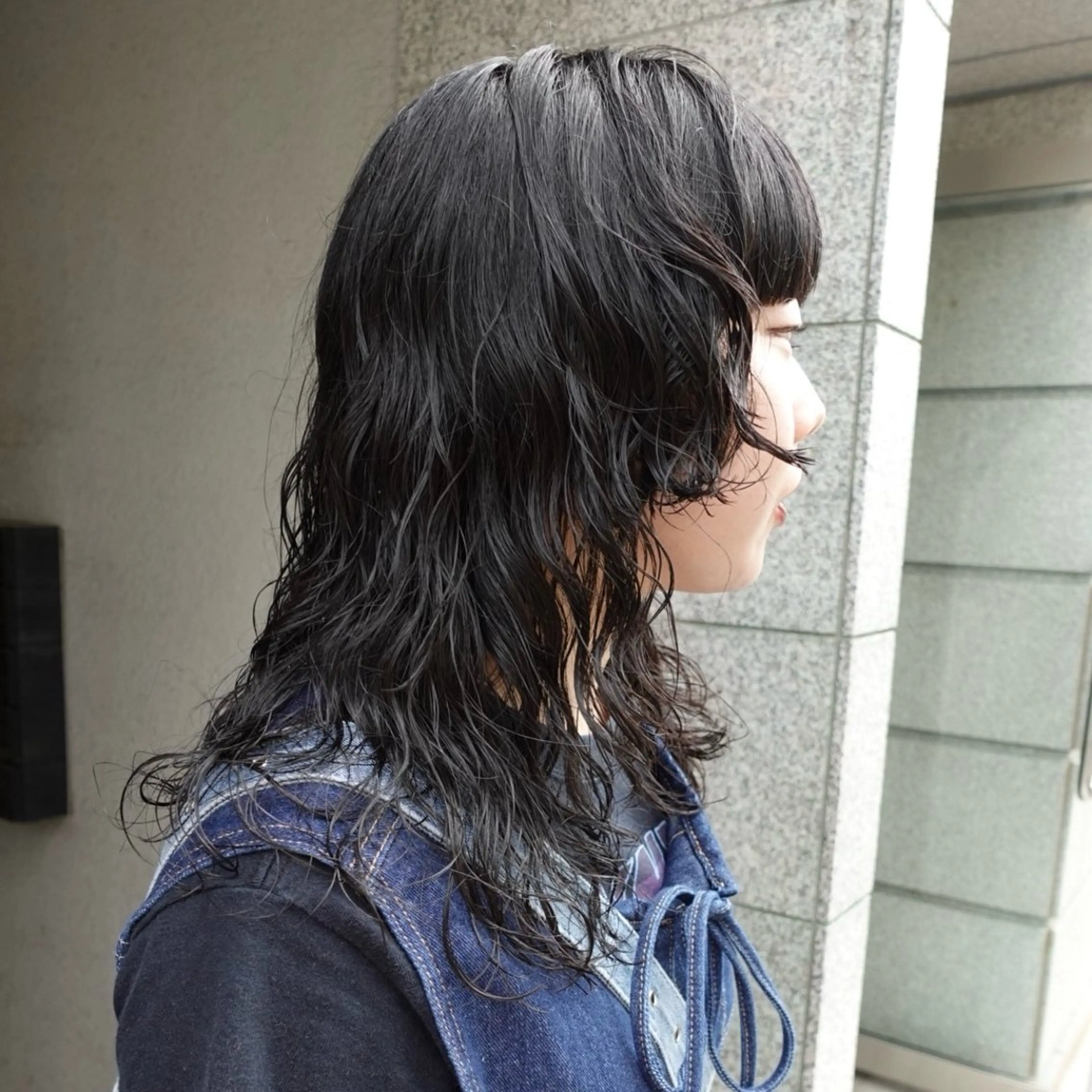 セミロング パーマ ヘアアレンジ セミロングパーマ 姫カット カット パーマ 🌐サトウ リョウ🌐のヘアスタイル