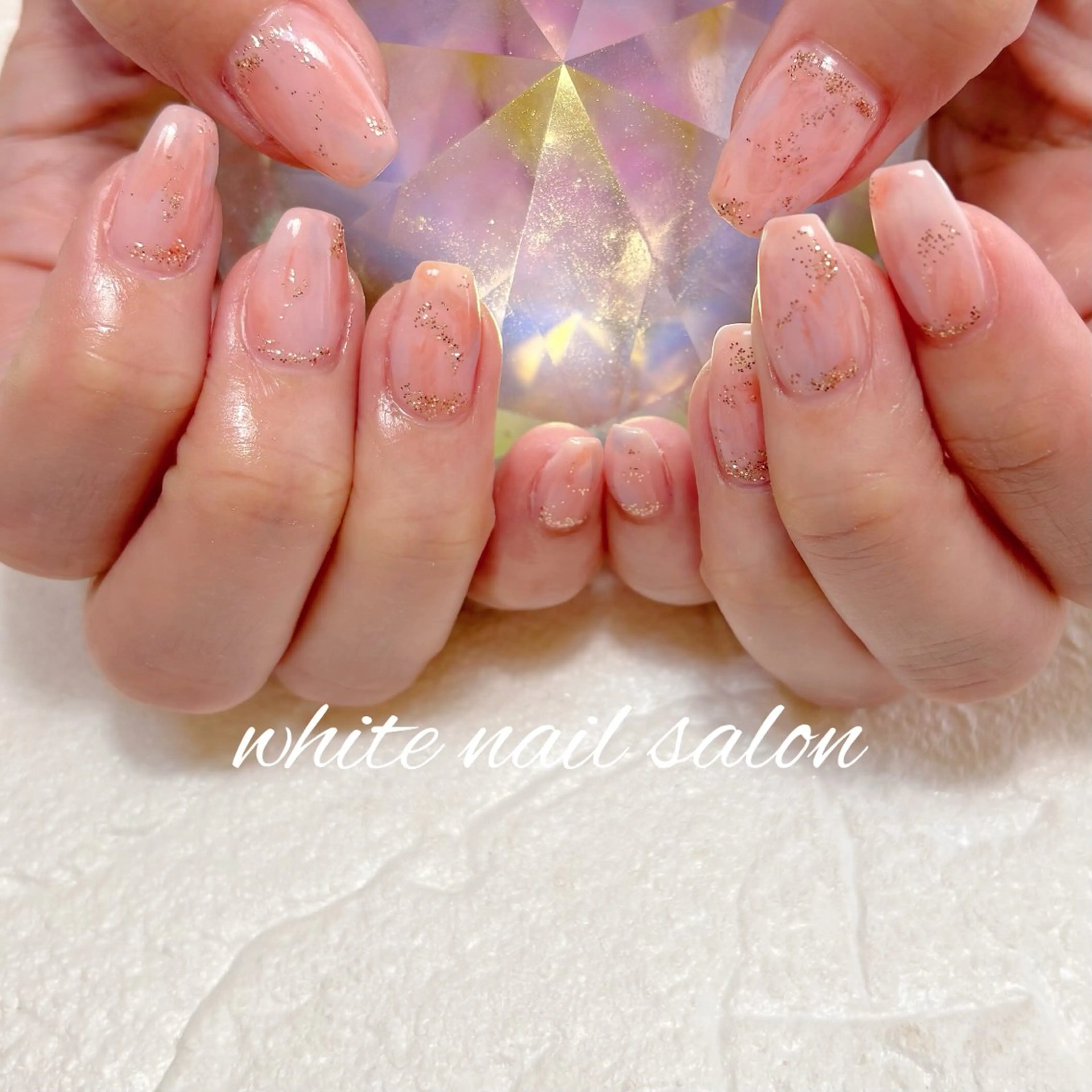 ネイル フットネイル ラメ(グリッター) 持ち込み ハンドネイル white nail salonのネイルデザイン