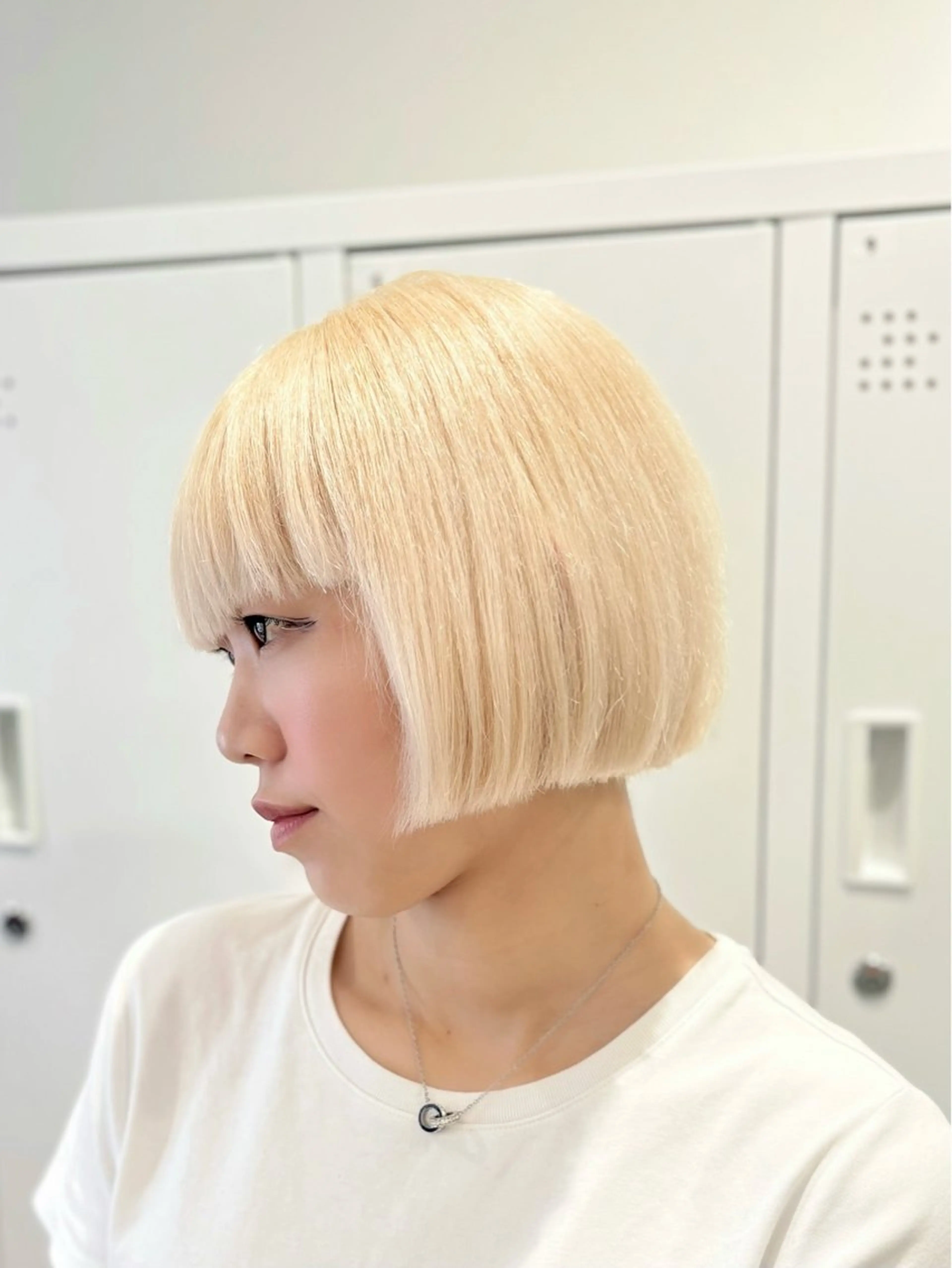 ショート カラー パーマ ヘアカラー トリートメント GaKu/ハイトーン /ブリーチ/ブロンドのヘアスタイル