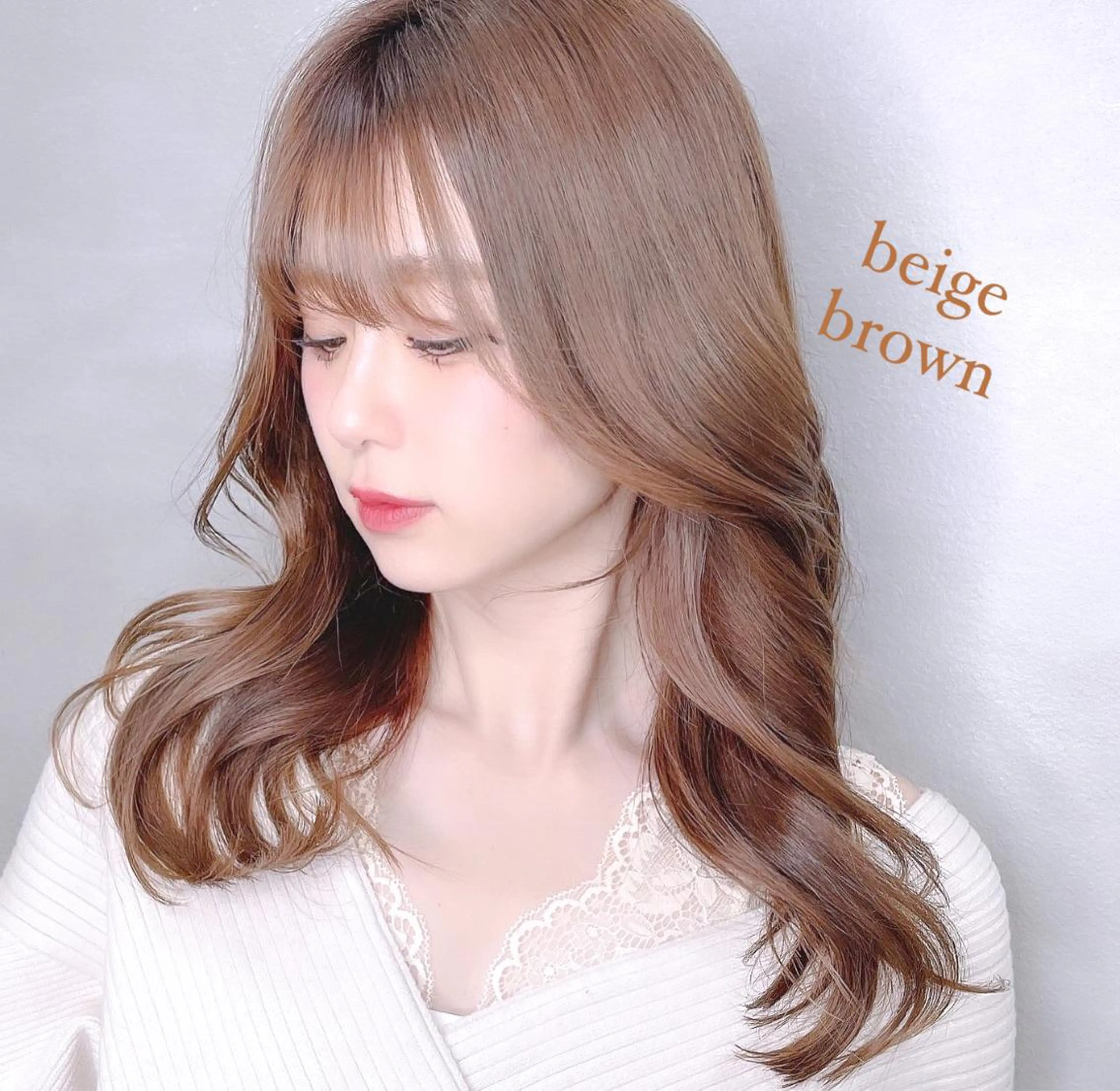 セミロング カラー アディクシーカラー ベージュカラー ブラウンカラー チョコレートブラウン イルミナカラー 透明感カラー× 小顔カット♡ヒデさんのヘアスタイル