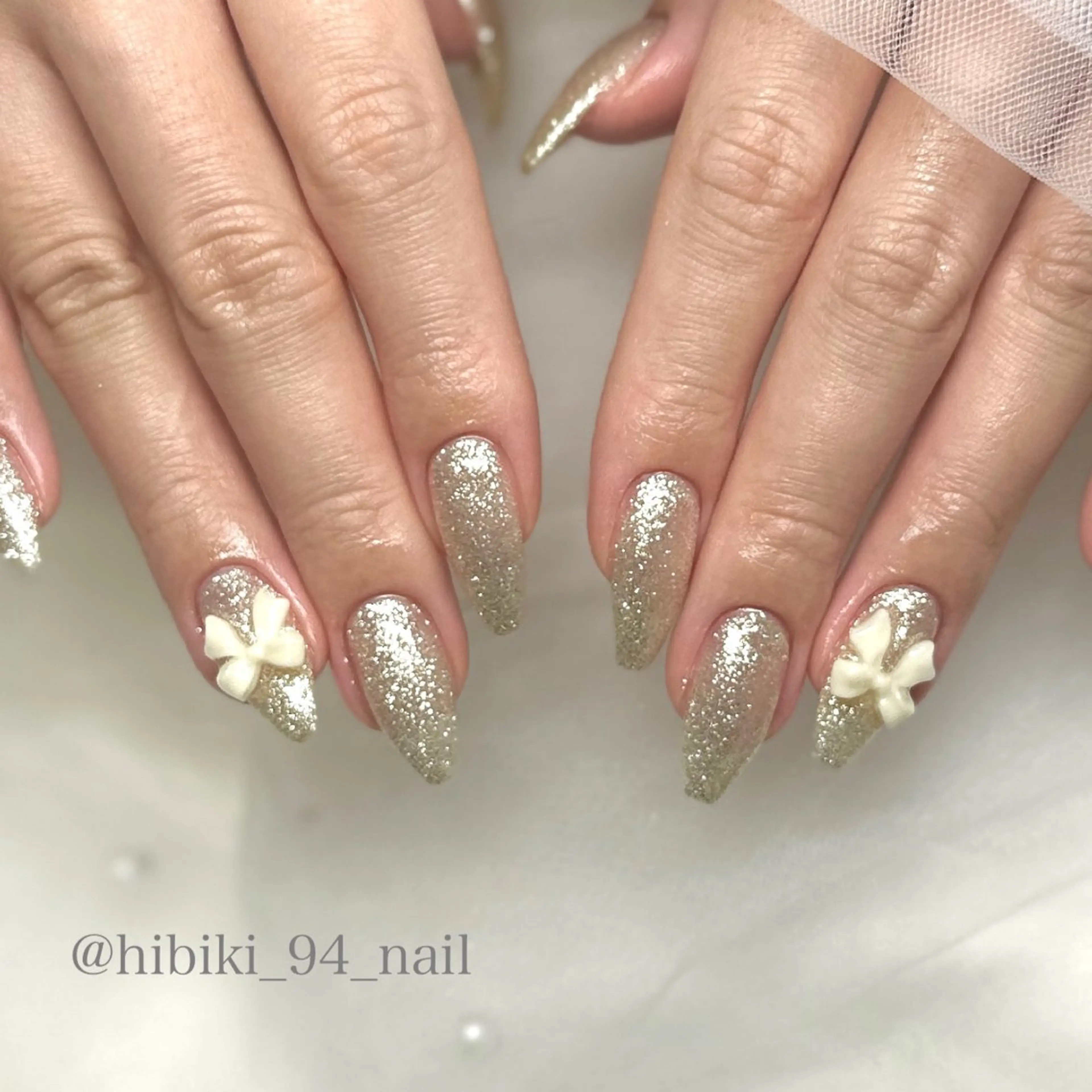 ネイル 長さ出し ガーリー 韓国ネイル ワンカラーネイル スカルプネイル ハンドネイル L'oeillet所属・L'oeillet HIBIKIのネイルデザイン