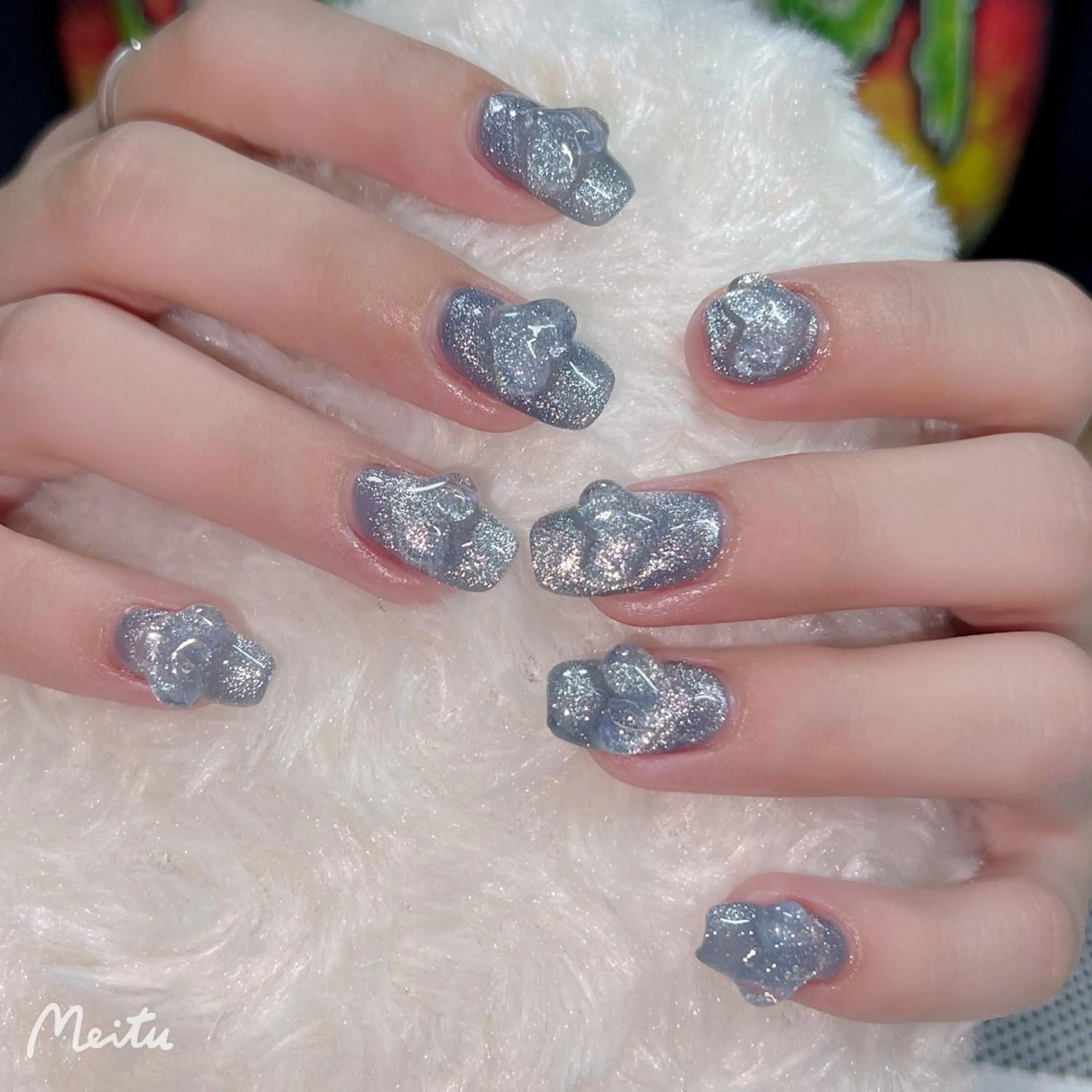ネイル ハート 氷ネイル・うるうるネイル 林 ✨syousyouのネイルデザイン