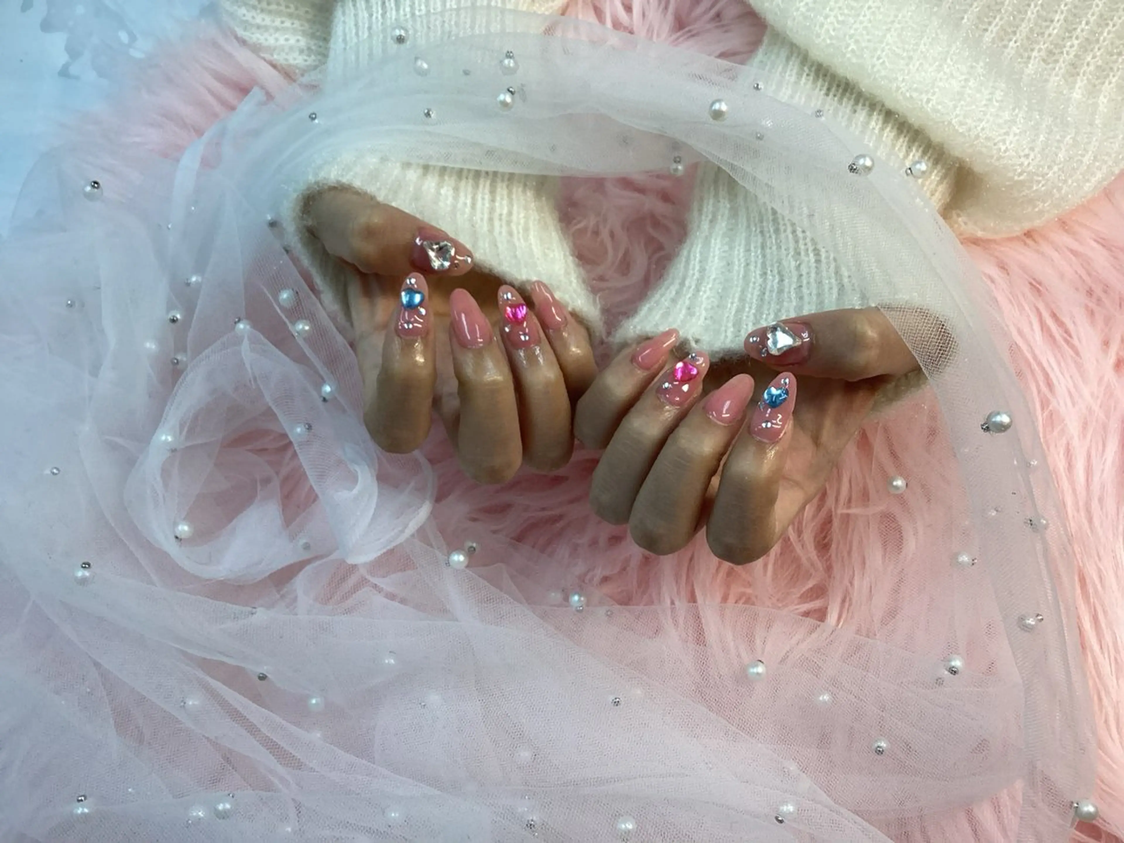 ネイル パーツ全部¥110 サロンミミのネイルデザイン