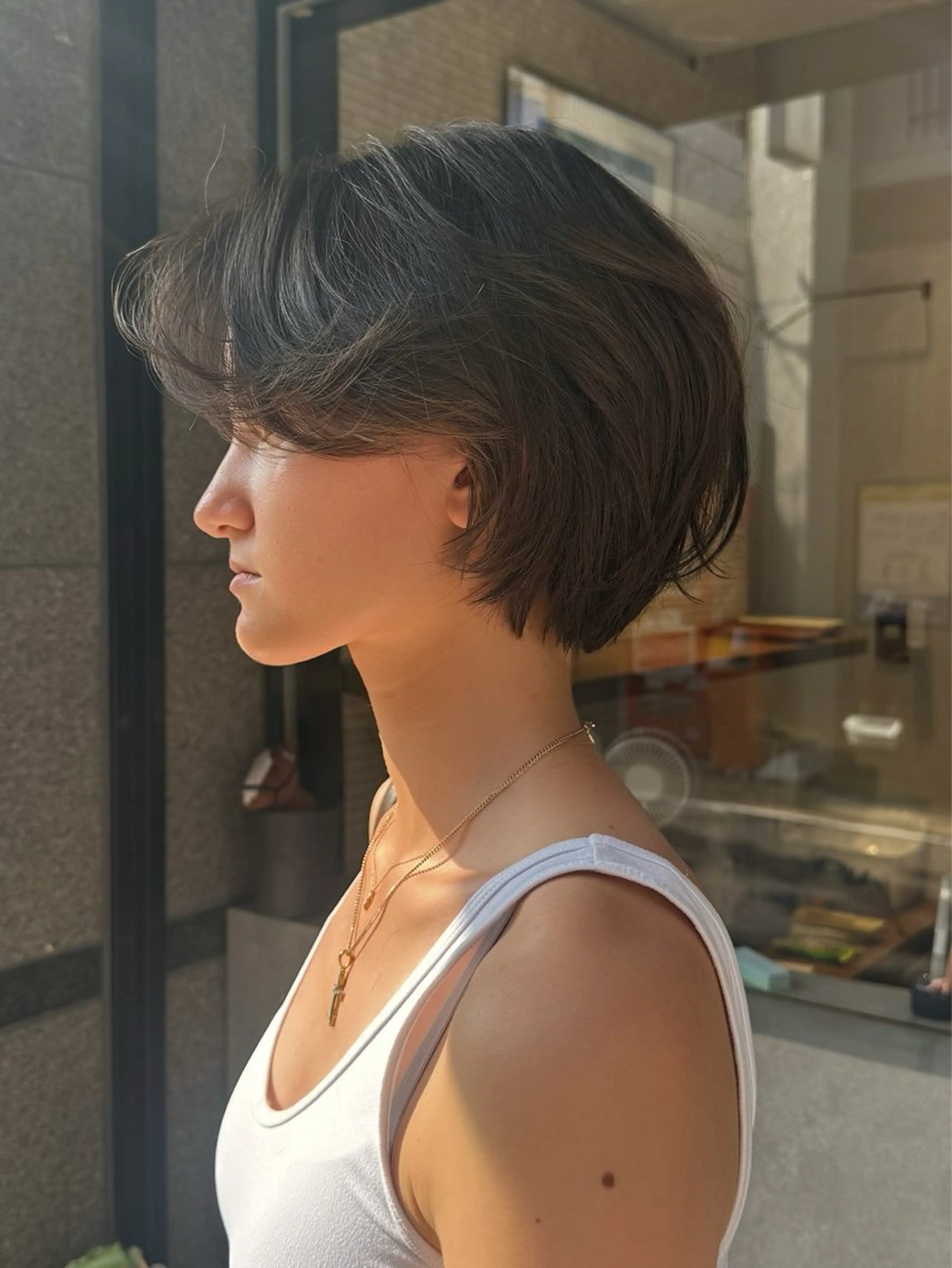 ショート レイヤーカット ショートヘア ナガミネアリサ/ 学芸大学/海外ヘアのヘアスタイル