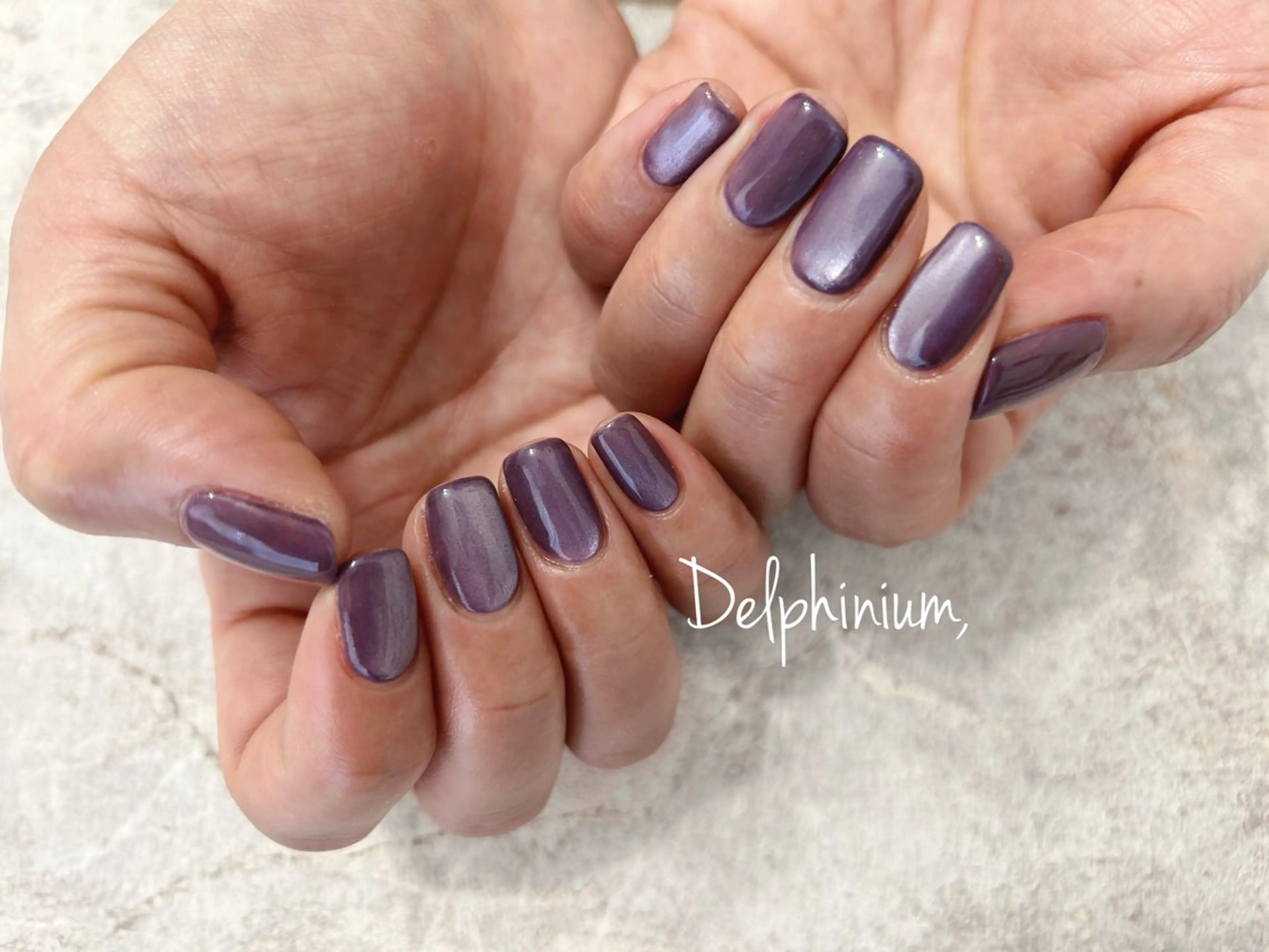 ネイル マグネットネイル ワンカラーネイル ハンドネイル 岡本 友恵のネイルデザイン