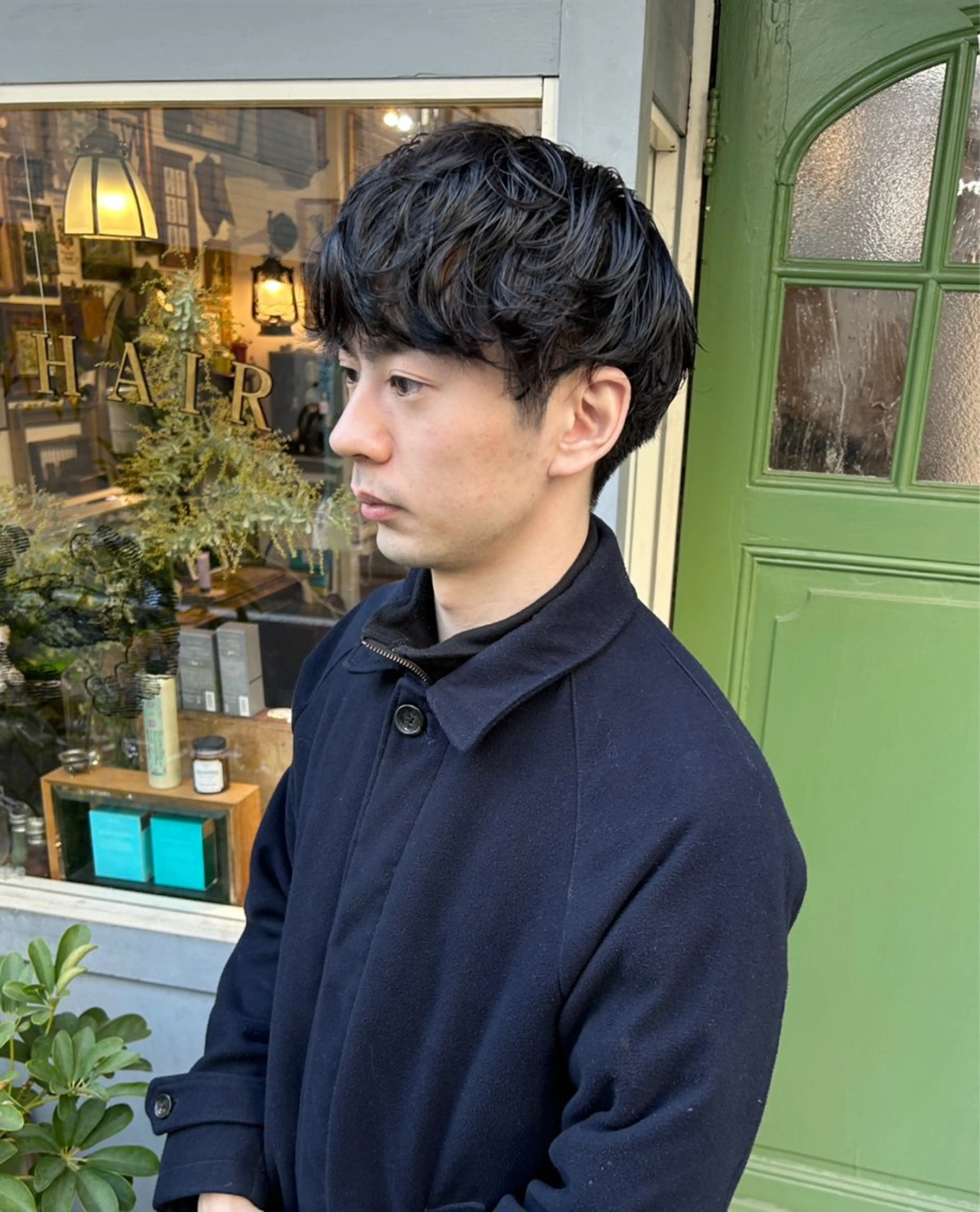 ショート パーマ メンズ カット パーマ 清水千優/パーマ/透 明感カラー/メンズのヘアスタイル