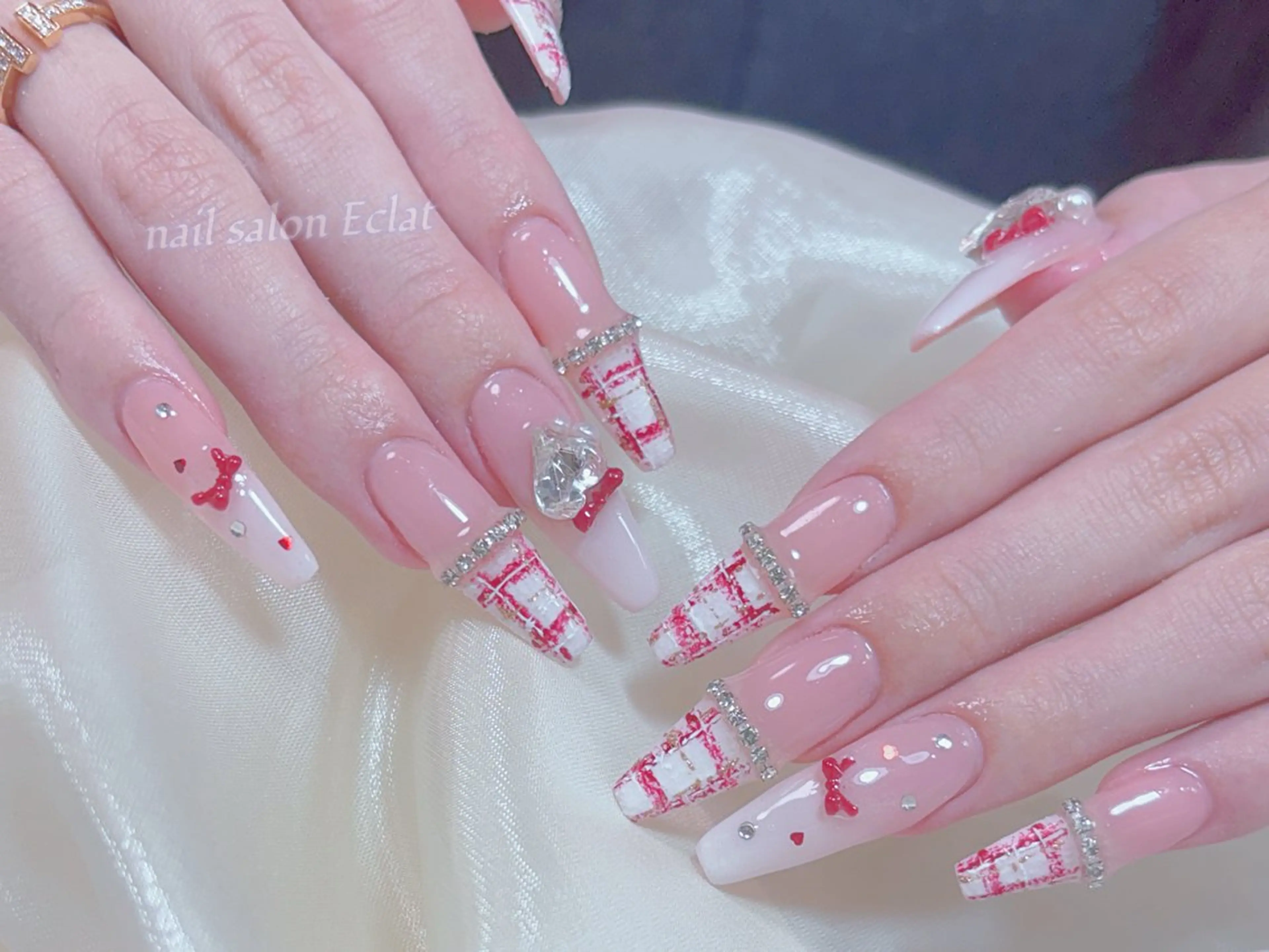 💖💖 【チップ長さ出し10本】 ☆パーツ無制限付け放題コー☆14450円の写真