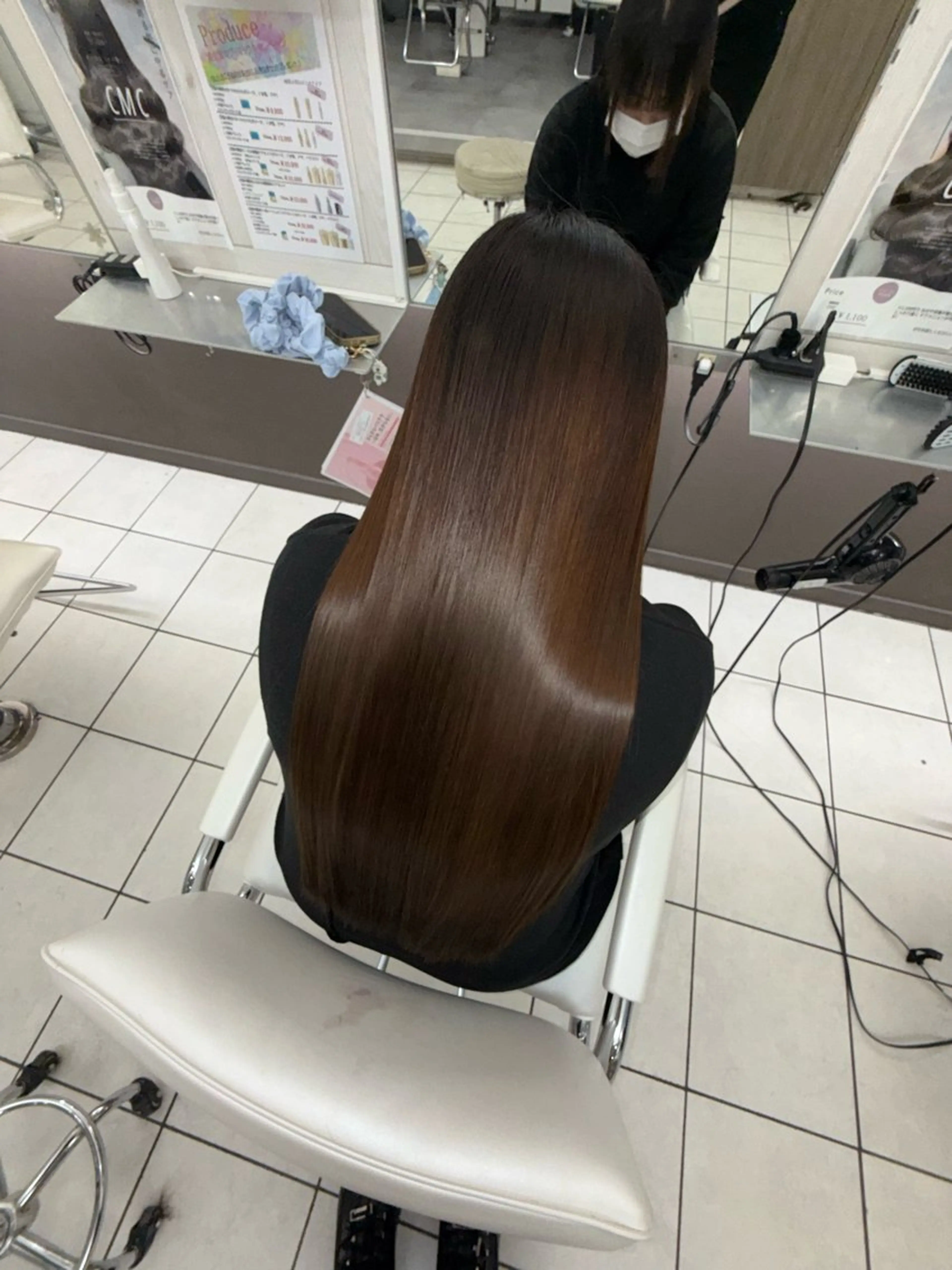 ロング ヘアカラー トリートメント 髪質改善/艶カラー 白井音葉のヘアスタイル