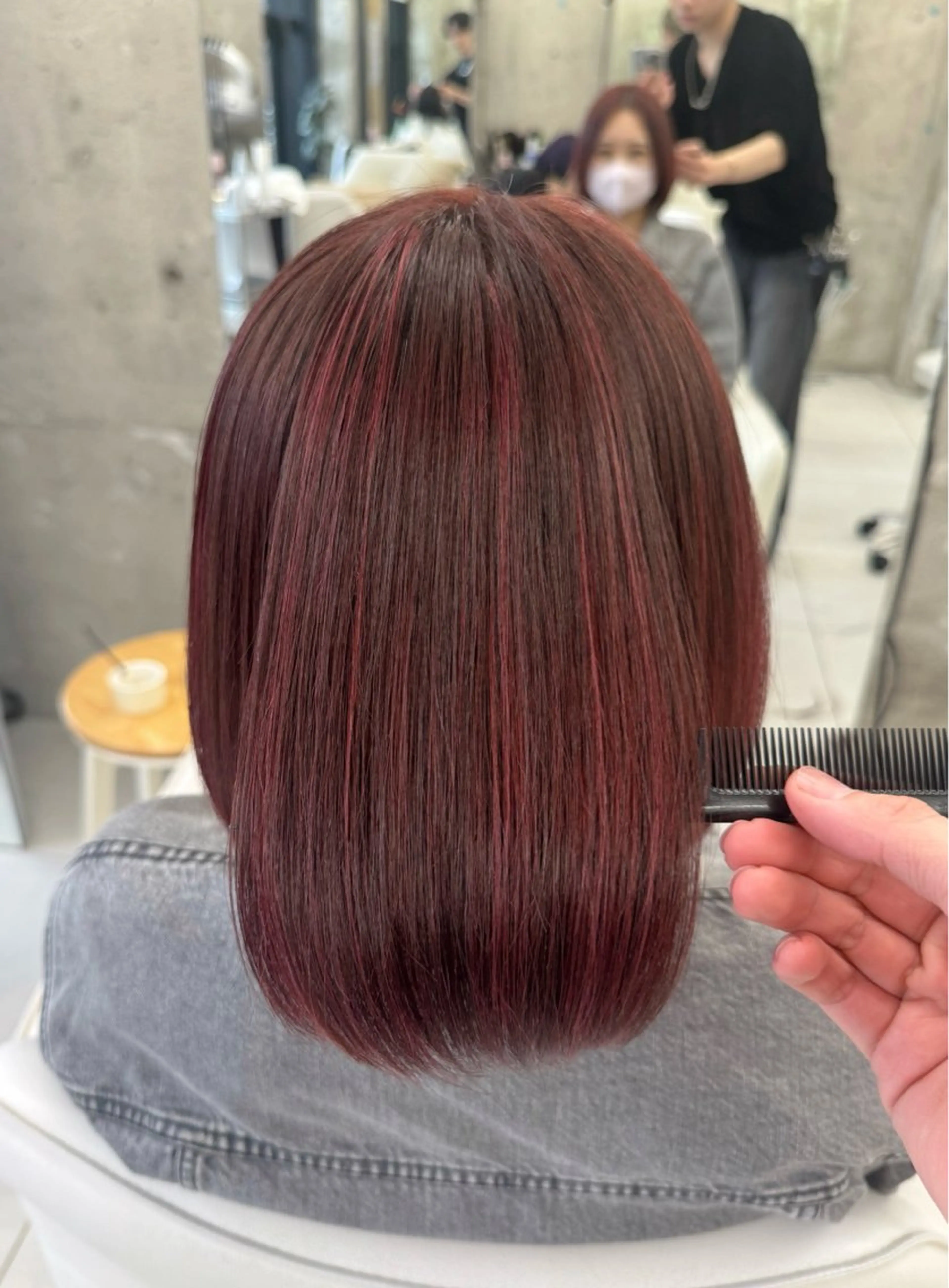 ショート パーマ ハイライト 縮毛矯正 縮毛矯正 表参道/髪質改善 TATSUMIのヘアスタイル