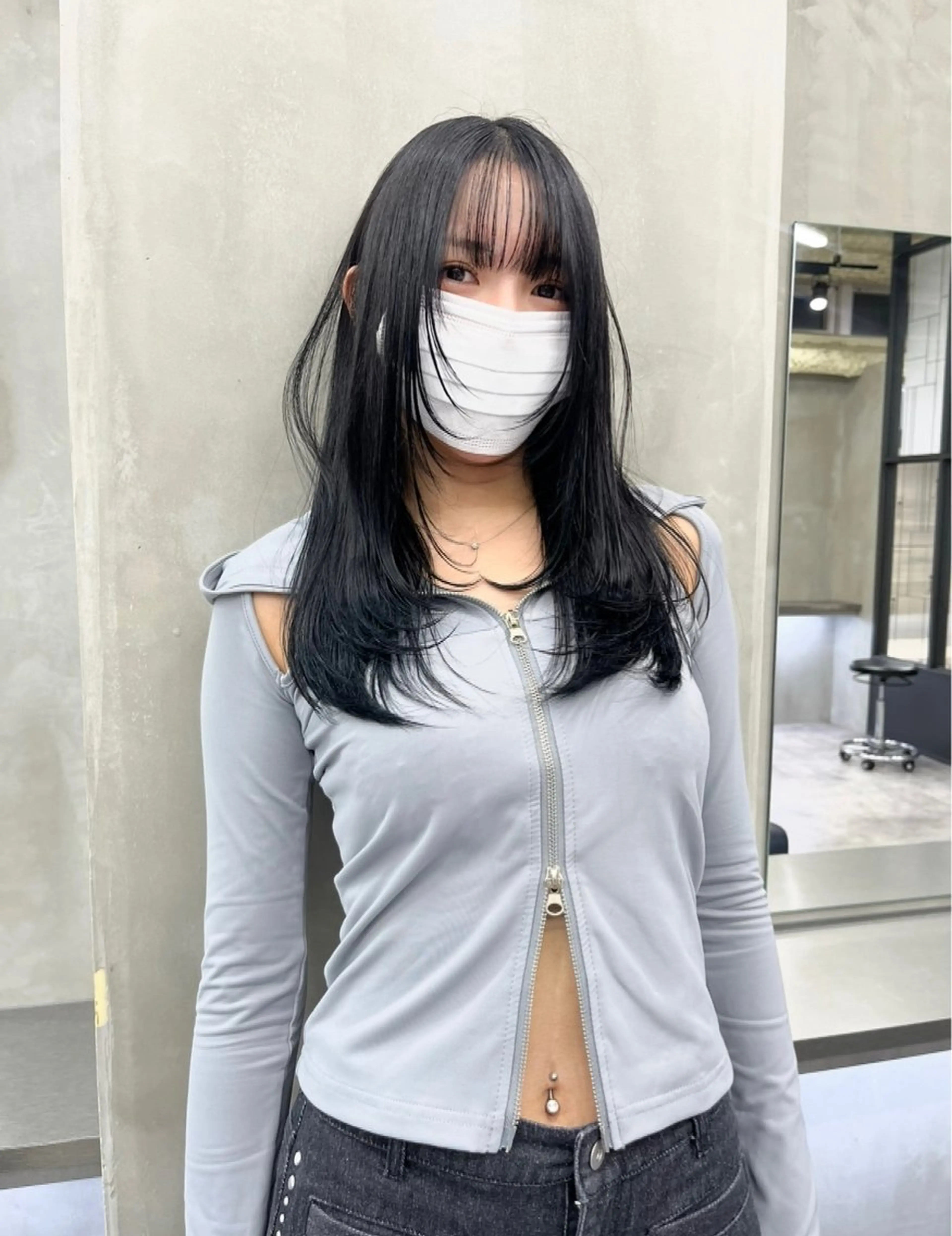 カラー 黒髪 透明感カラー 縮毛矯正 トリートメント 韓国アンニュイ/ アミのヘアスタイル