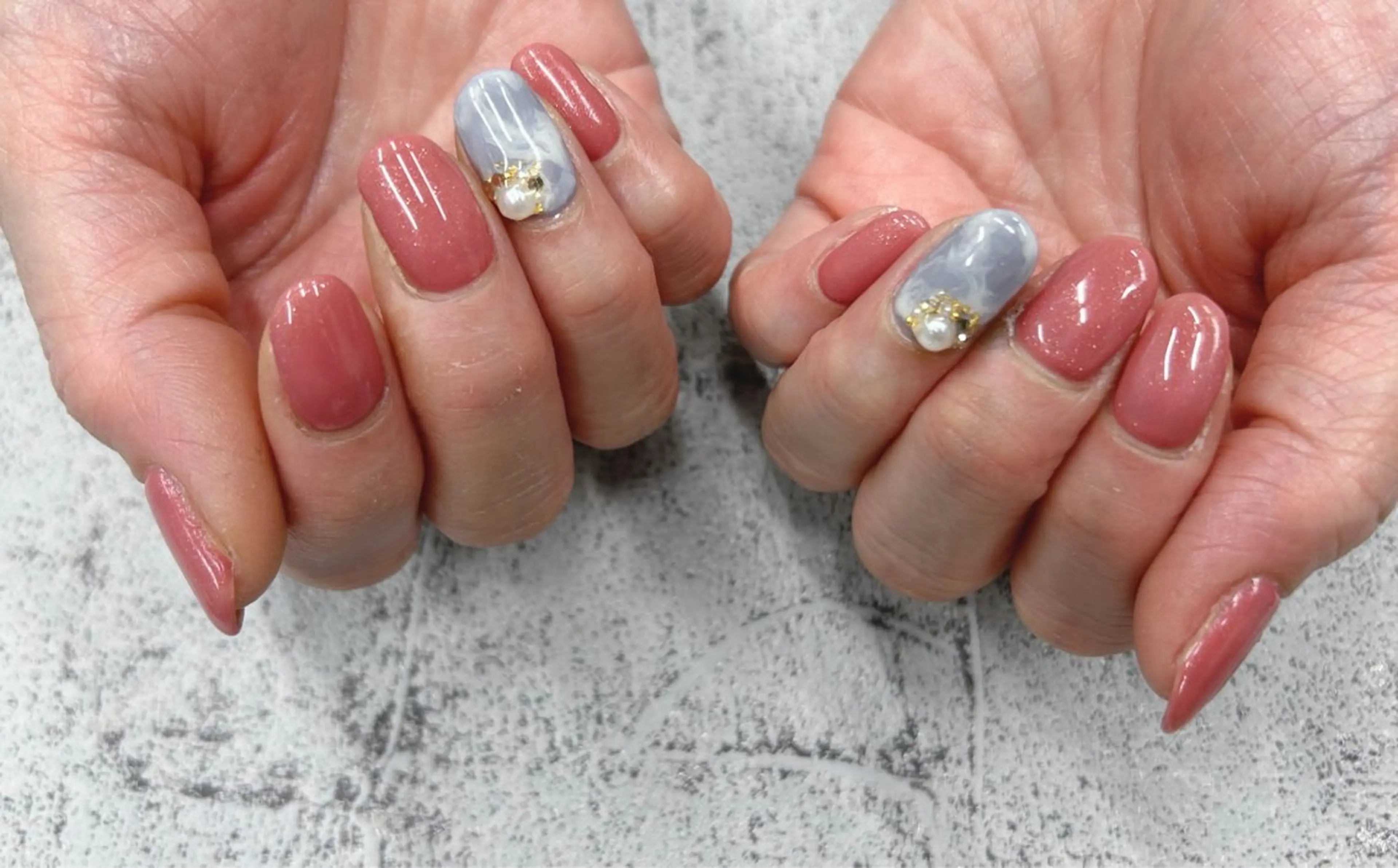 ネイル 大理石ネイル(マーブル) ハンドネイル Nail Salon agré所属・agré ネイルサロン　アグレのネイルデザイン