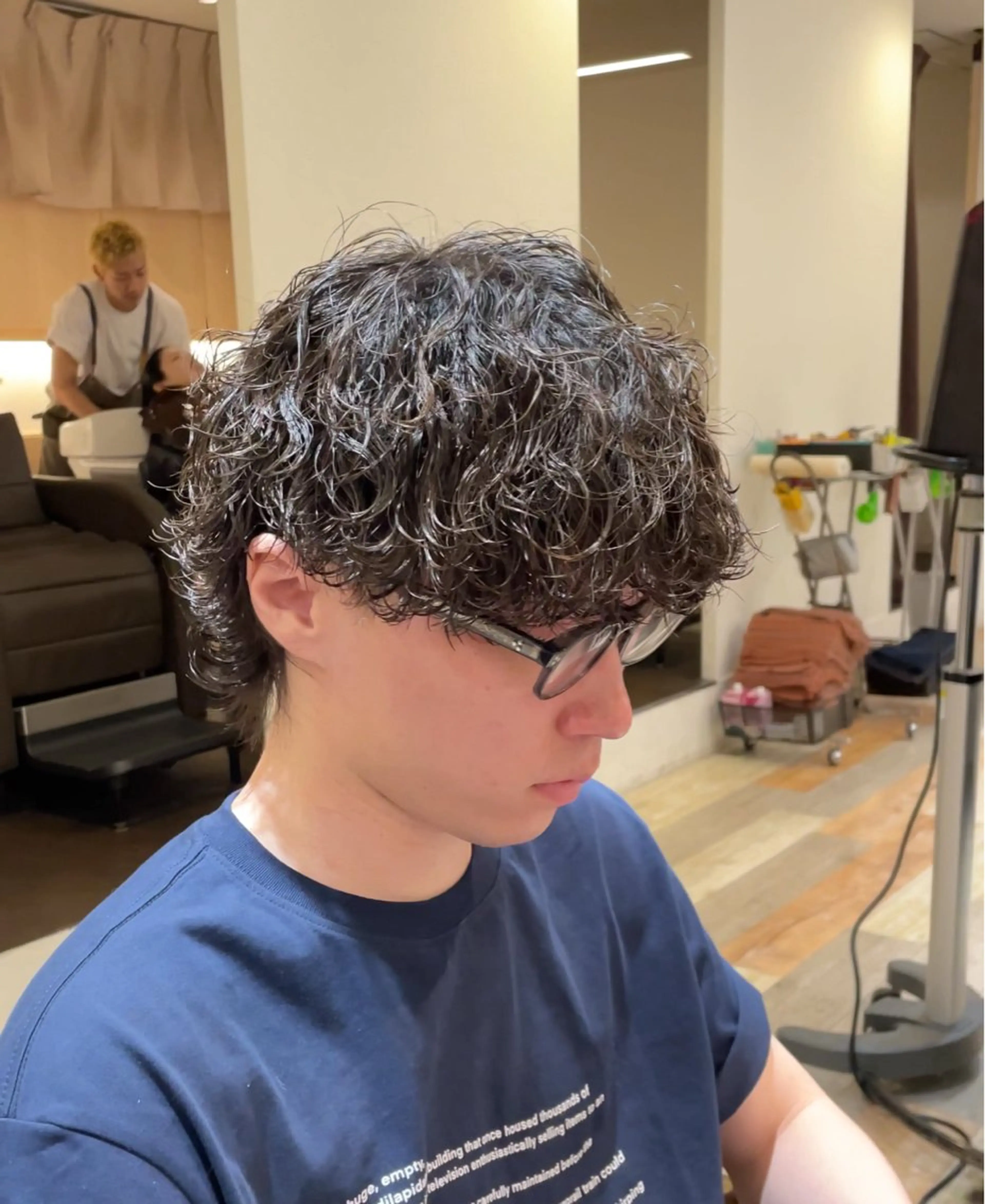 メンズ 波巻きスパイラル/ メンズパーマ/ゆうひのヘアスタイル