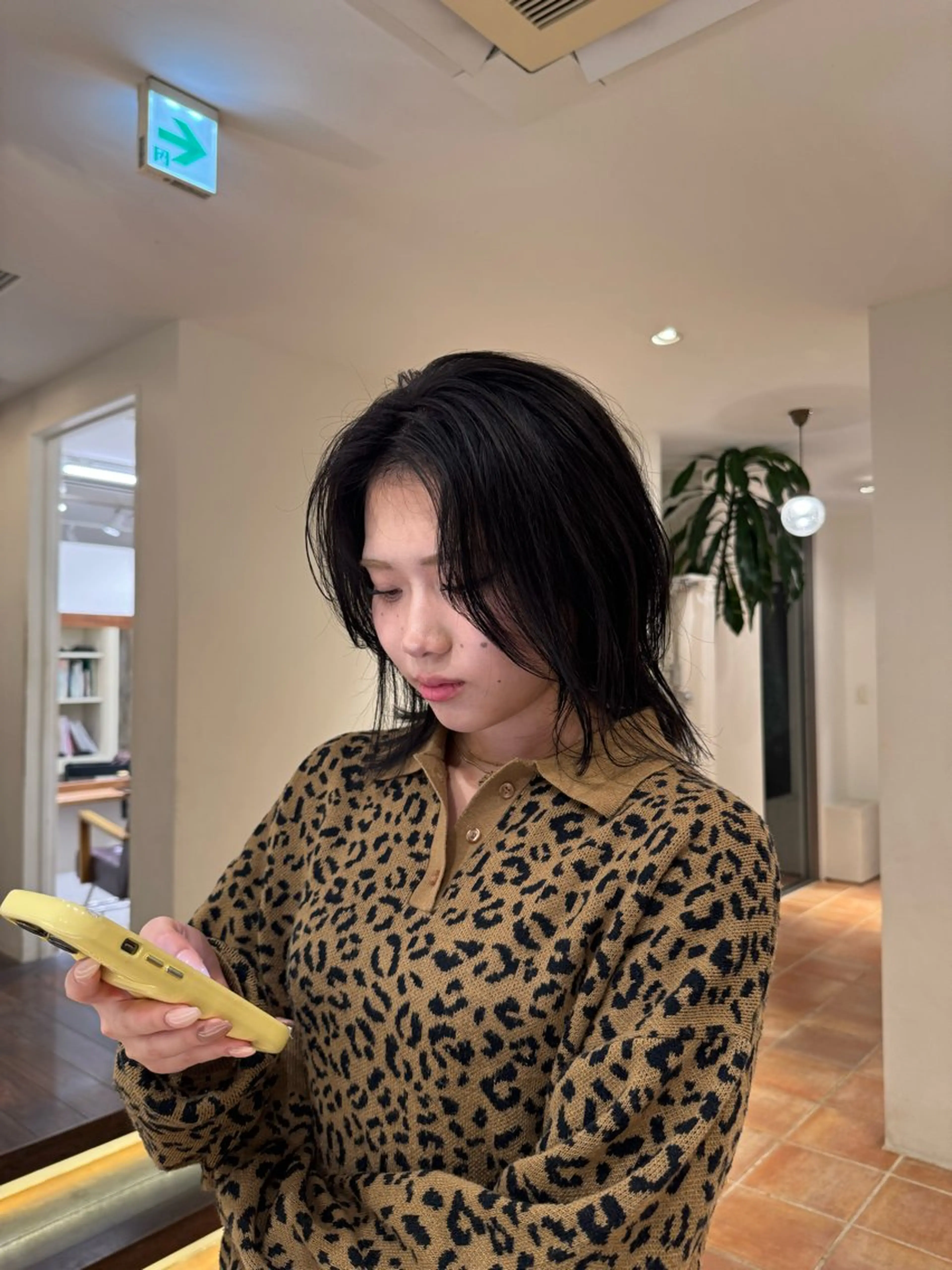 ミディアム ヘアカラー 佐藤 天真のヘアスタイル