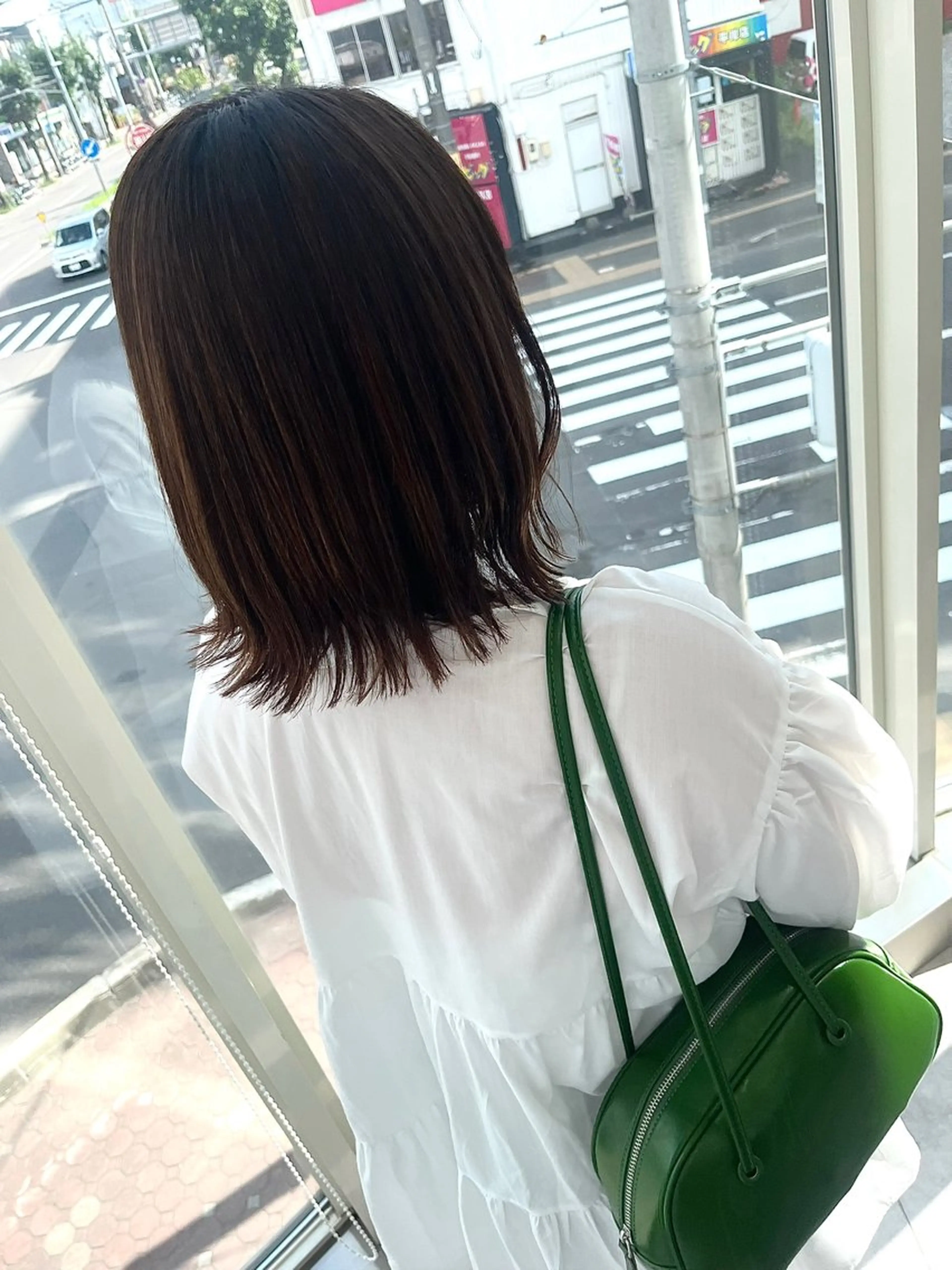 ミディアム カラー ベージュカラー 透明感カラー オリーブベージュ レイヤーカット 似合わせカット カット ヘアカラー トリートメント cana カナ/tensionのヘアスタイル