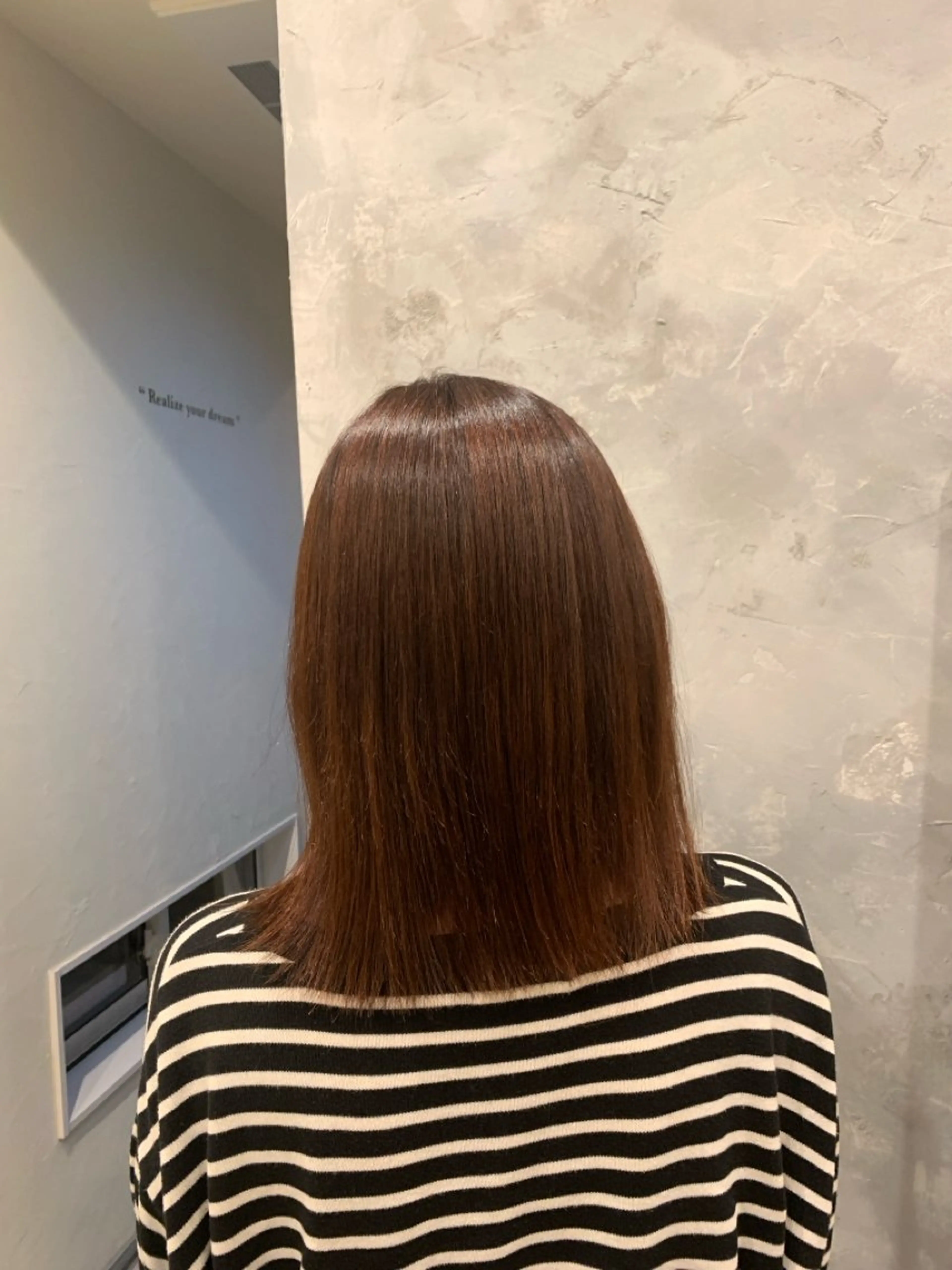 ミディアム 縮毛矯正 BLUCK所属・優衣 /山形/ BLUCK hairのヘアスタイル